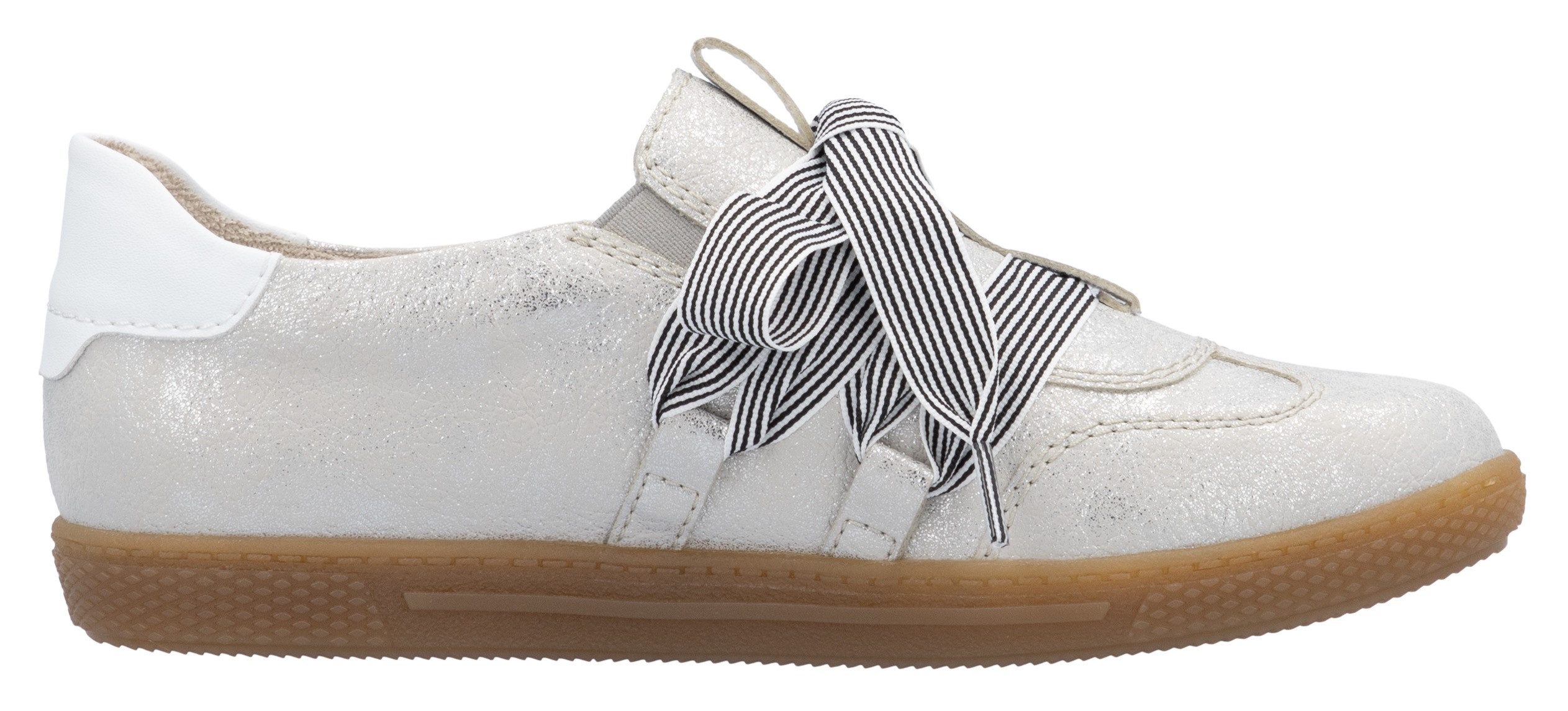 Rieker Slip-on sneakers , slipper, lage schoen, vrijetijdssneaker met modieuze veters