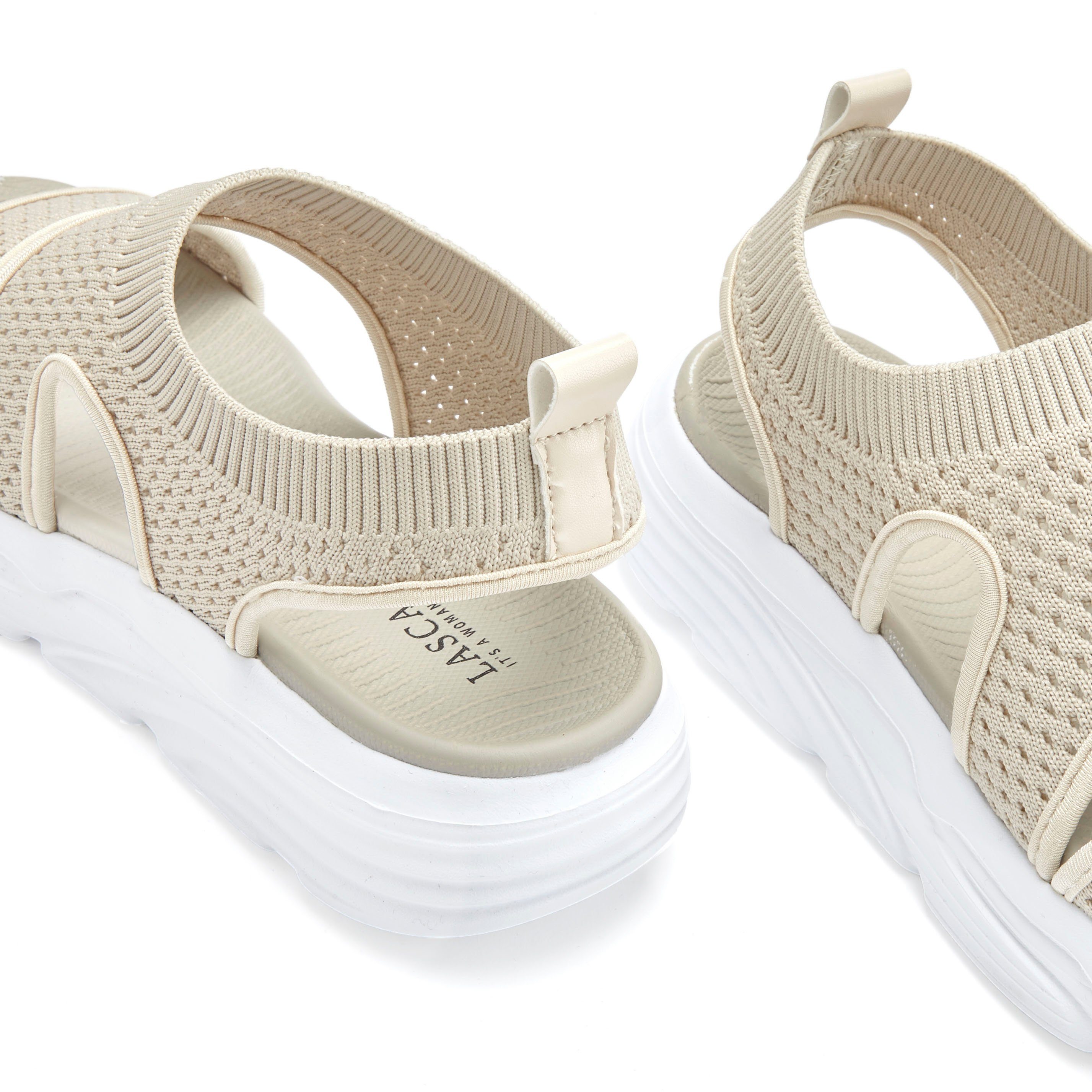 Lascana Sandalen Zomerschoen Sandalette, zomerschoen van elastisch textiel bijzonder licht VEGAN