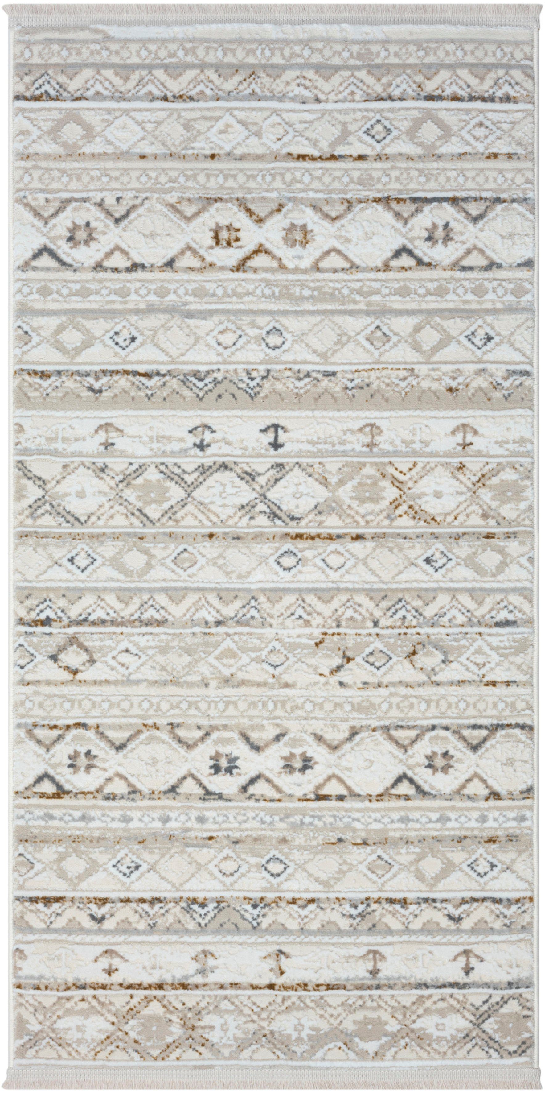 Myflair Möbel & Accessoires Vloerkleed Mijn Nomady voorraadopruiming Kortpolig, Scandi-ontwerp, bijzonder zacht door microvezel, met franjes