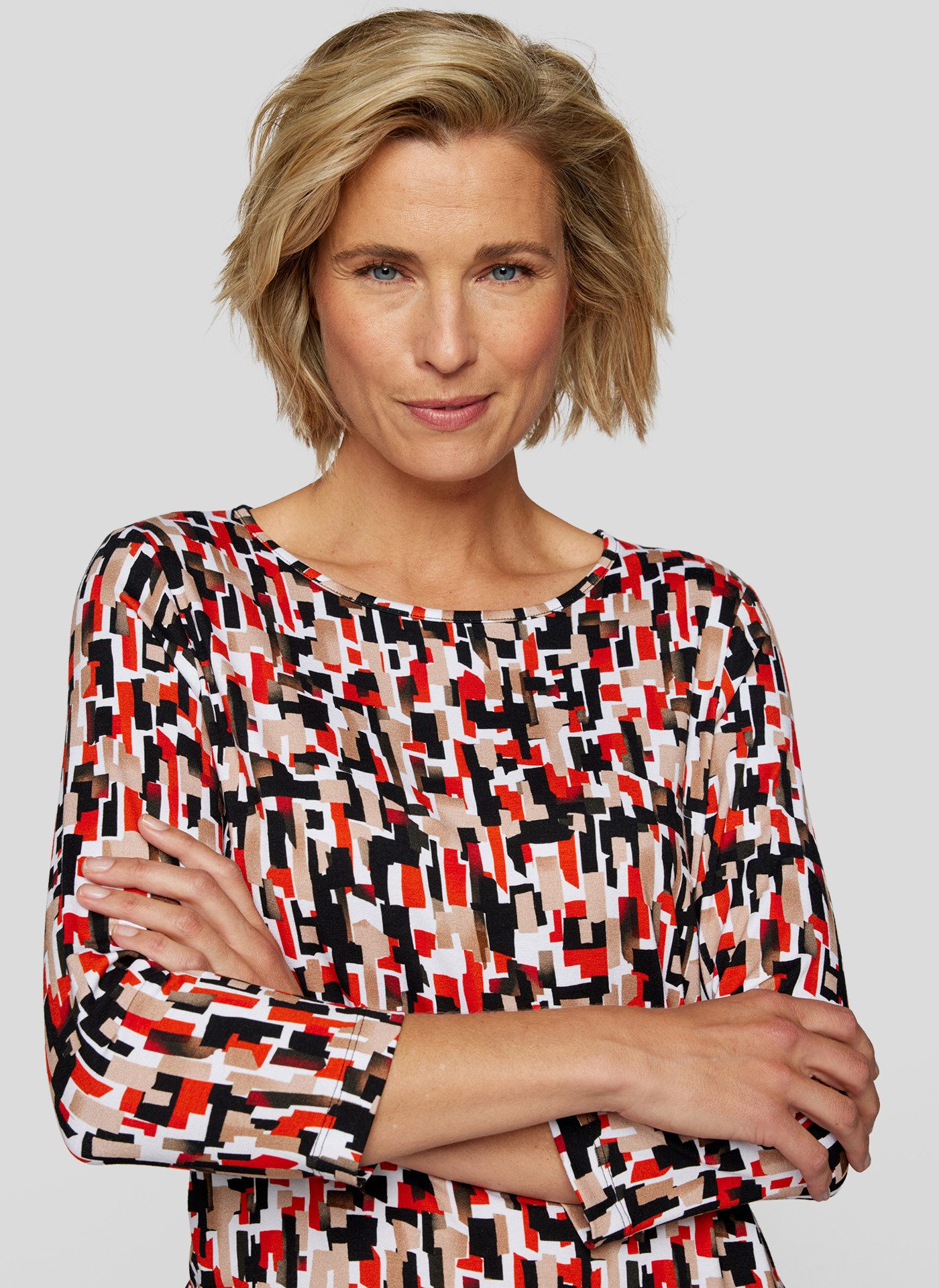 Rabe Shirt met 3/4 mouwen met grafisch patroon