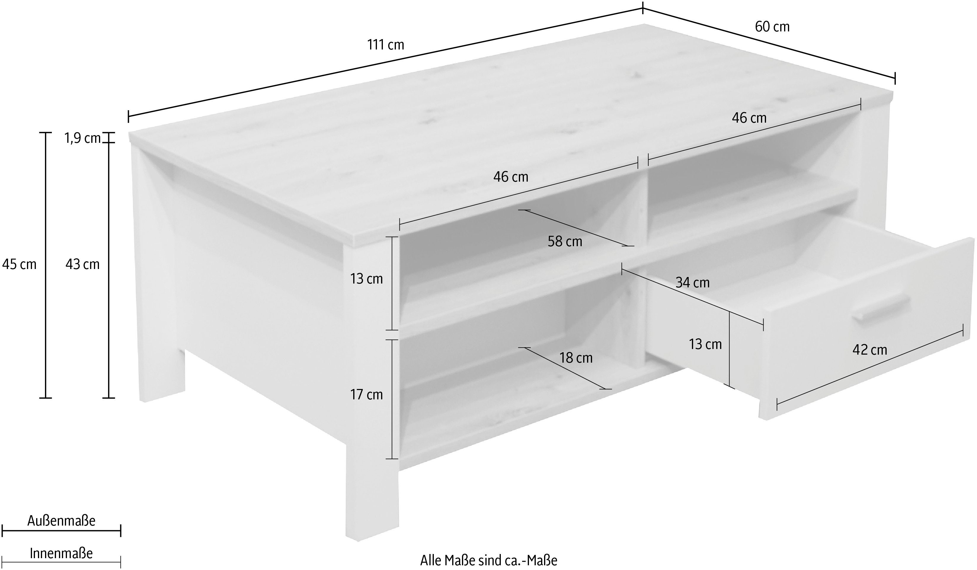 Mäusbacher Salontafel Nele (111 x 60 cm)