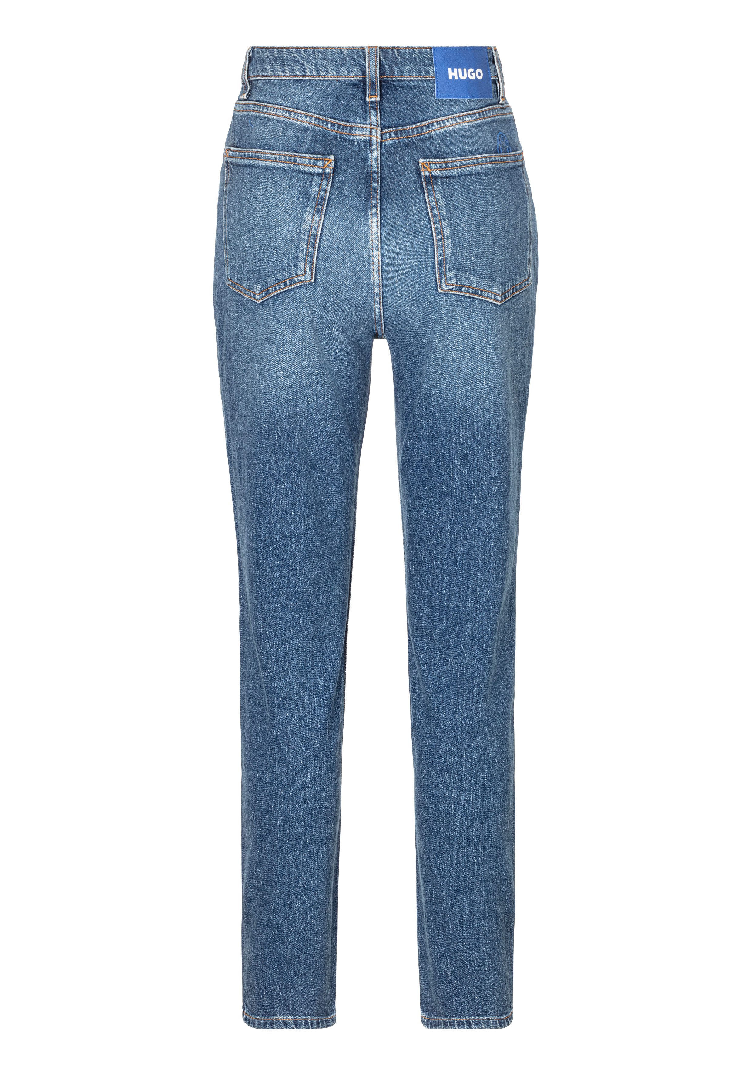 HUGO Blue Mom jeans Noe_B Straight fit jeans met hoge taille