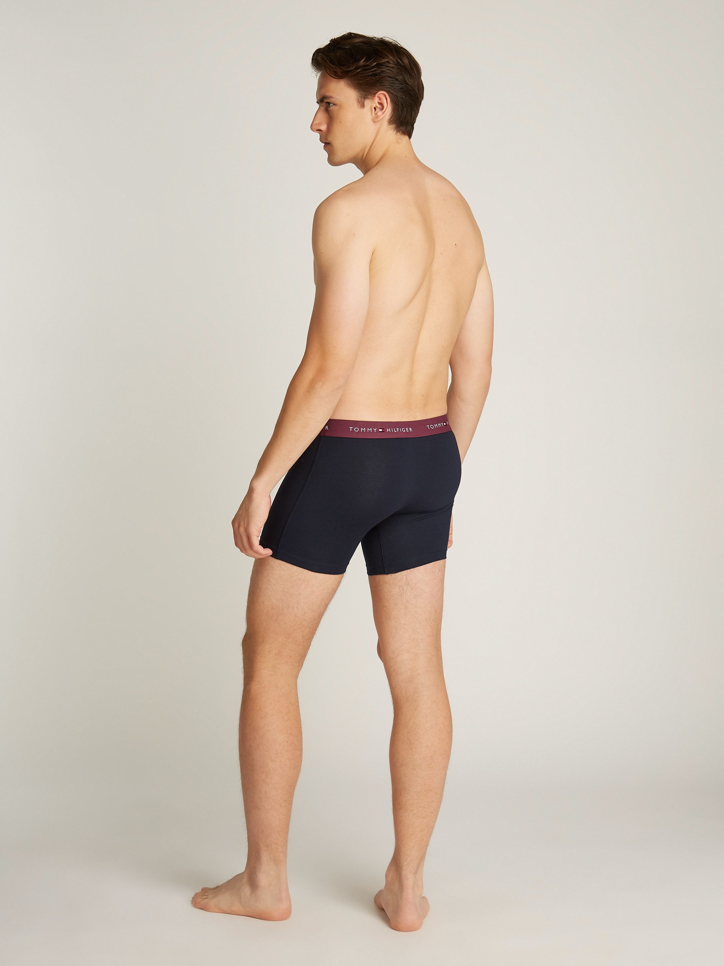 Tommy Hilfiger Underwear Boxershort 3P BOXER BRIEF WB met contrasterende logo-band (3 stuks)