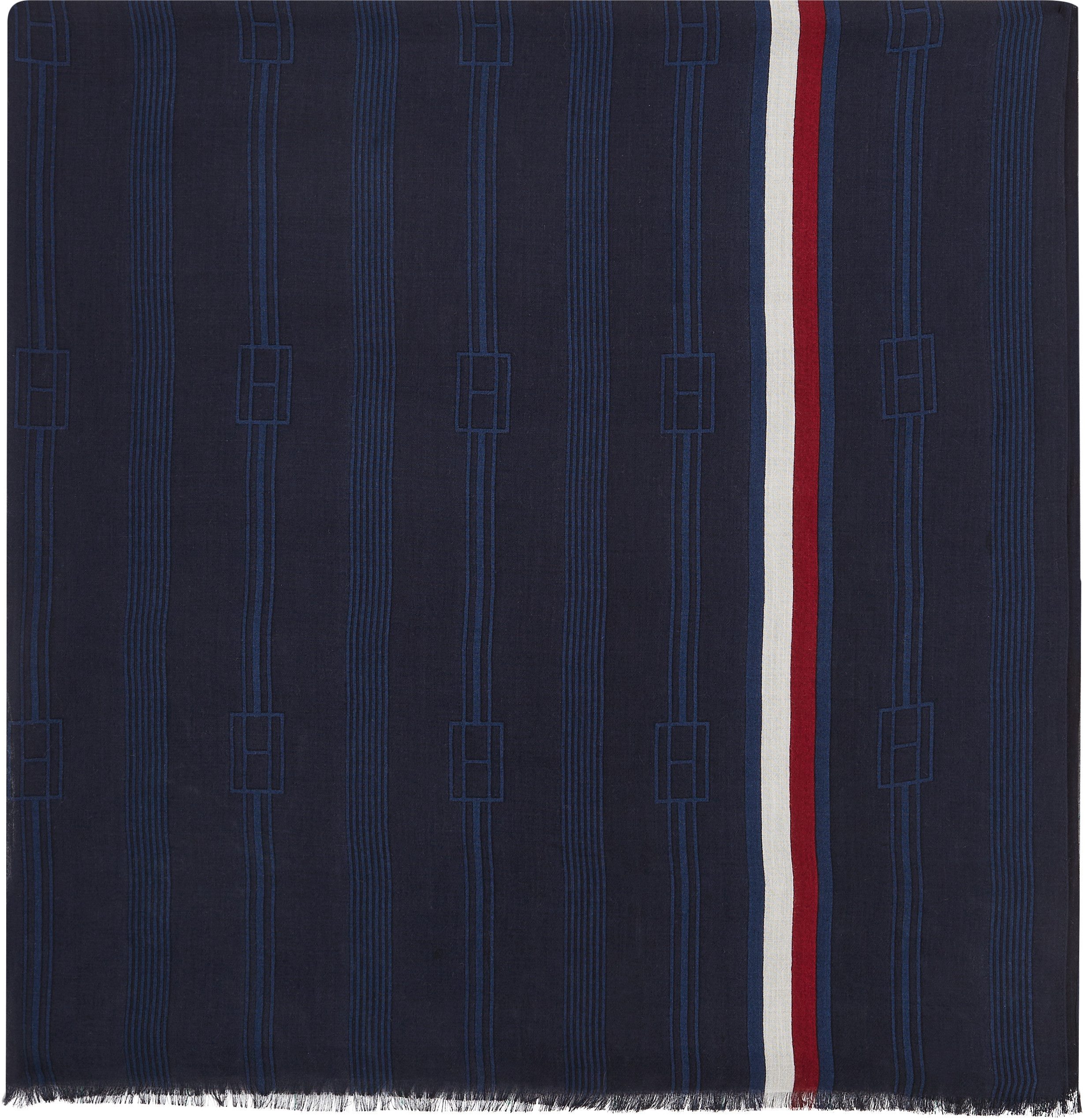 Tommy Hilfiger Sjaal ESSENTIAL FLAG SCARF transparante structuur, licht rafelig
