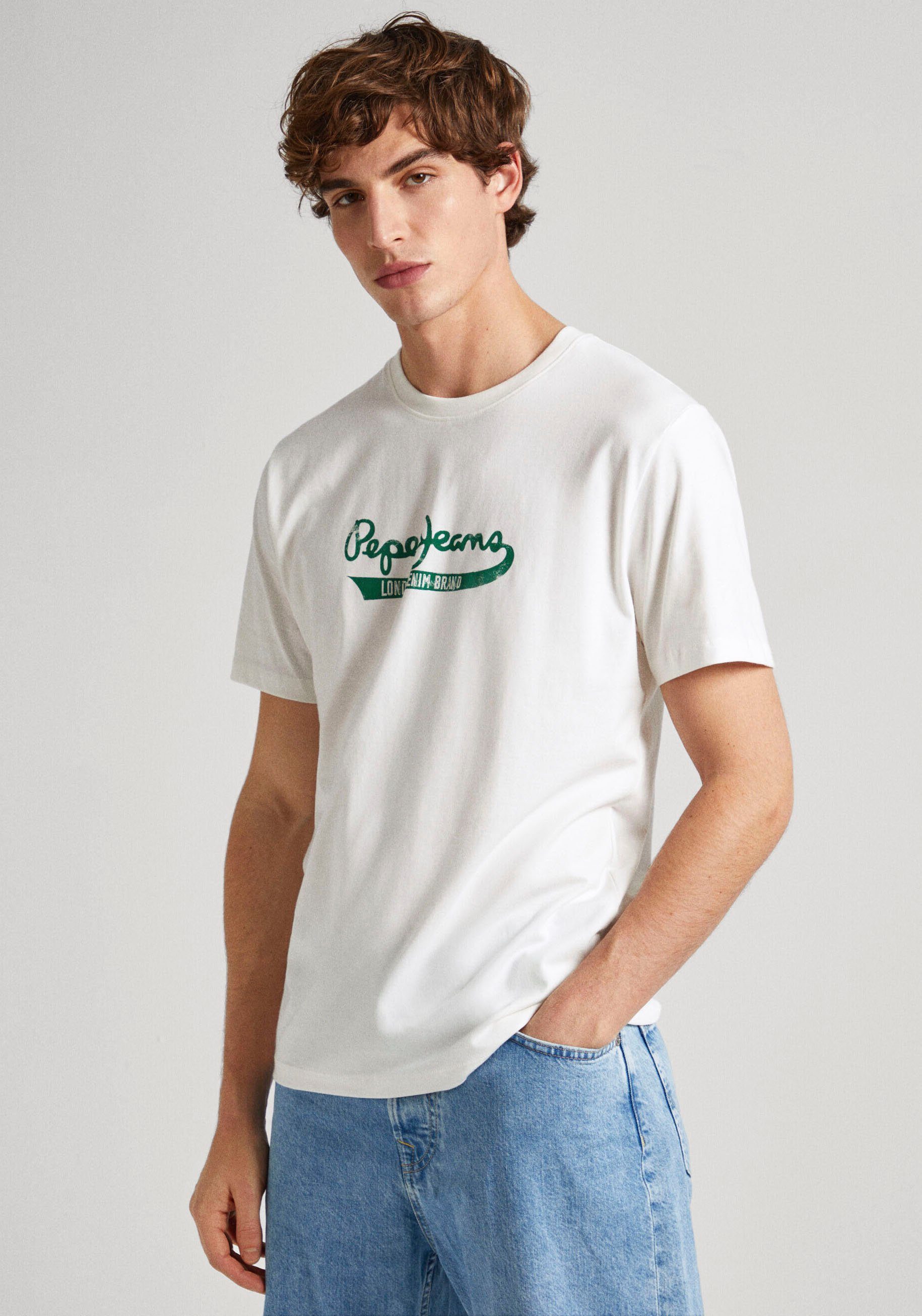 Pepe Jeans Casual Heren Claude T-shirt White Heren