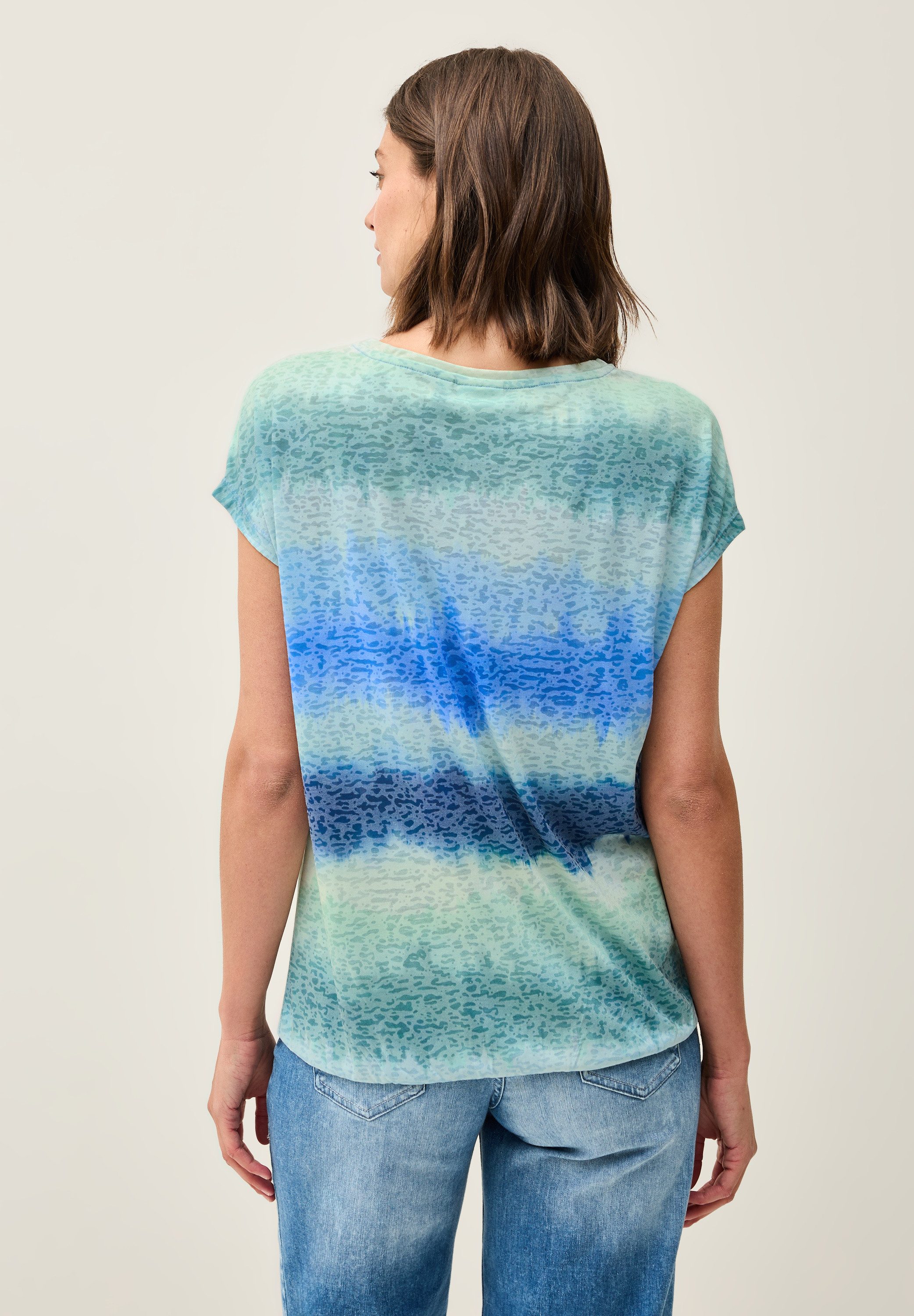 Cecil T-shirt in etskant-look