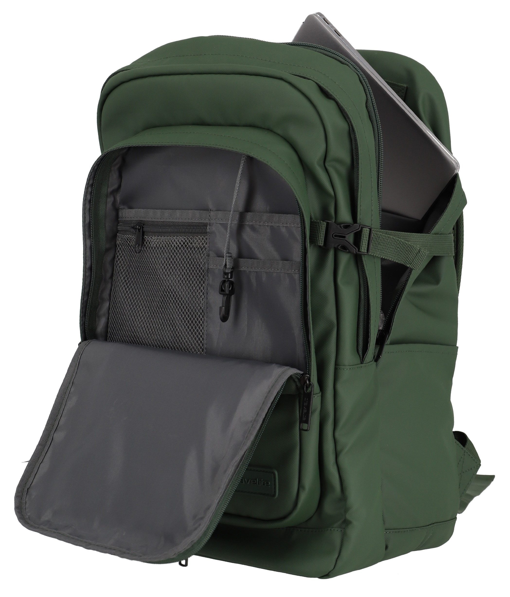 travelite Vrijetijdsrugzak BASICS rugzak zeildoek Schoolrugzak werkrugzak reiserugzak met 15 6 inch laptopvak
