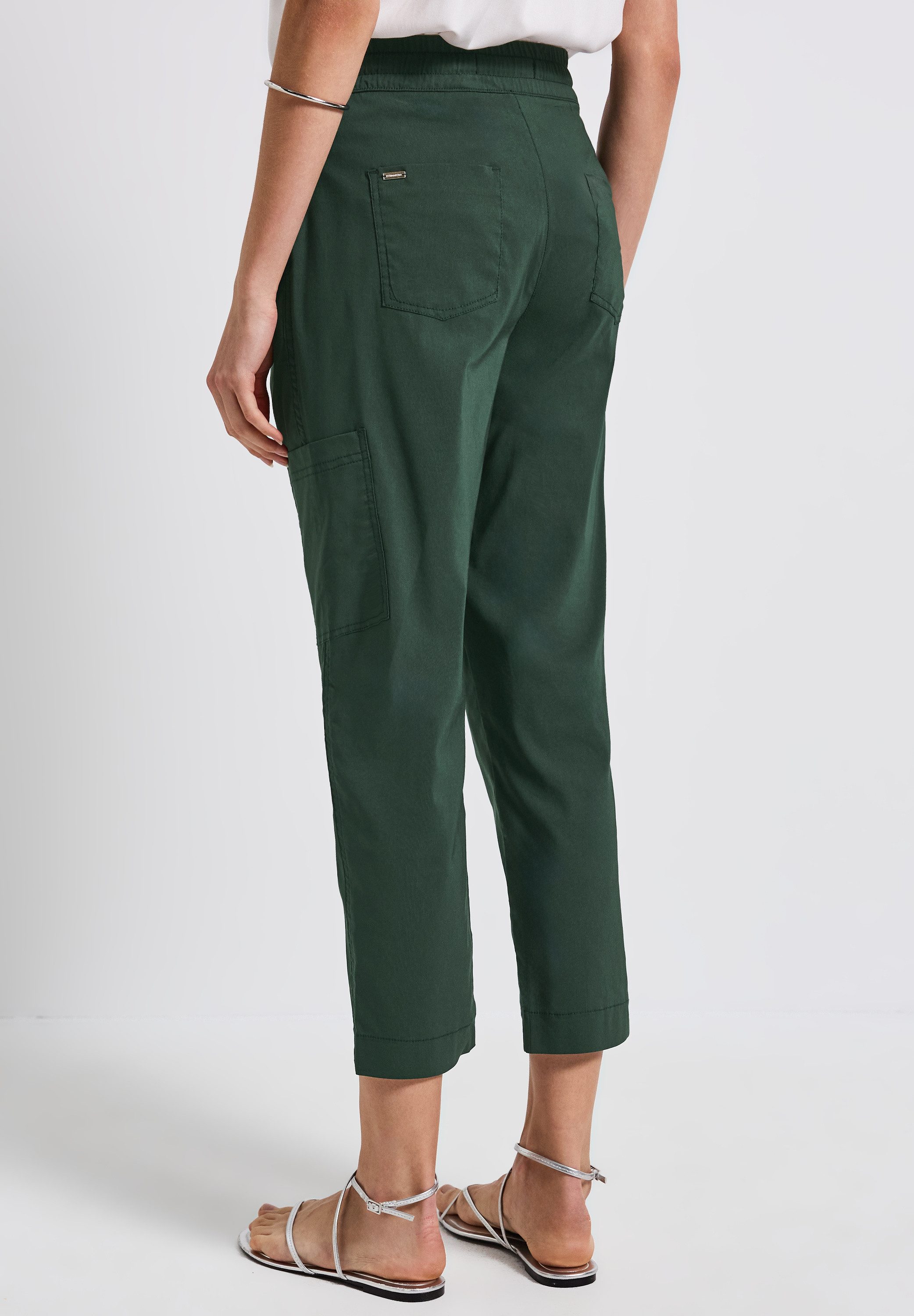 STREET ONE Stoffen broek Style Bonny elastische band met rijgkoord