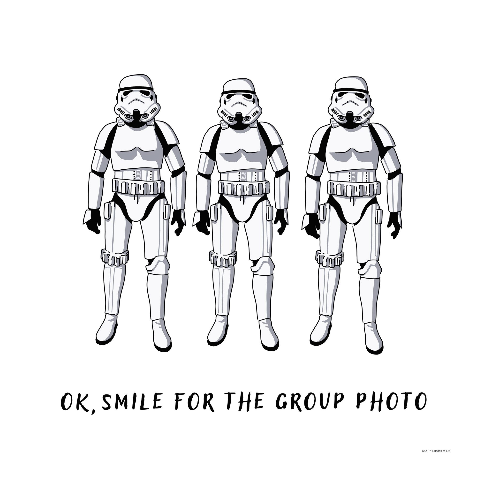 Komar Artprint op linnen Star Wars Stormtrooper Group Photo 40 x 50 cm (breedte x hoogte) - kinderkamer, decoratie (1 stuk)