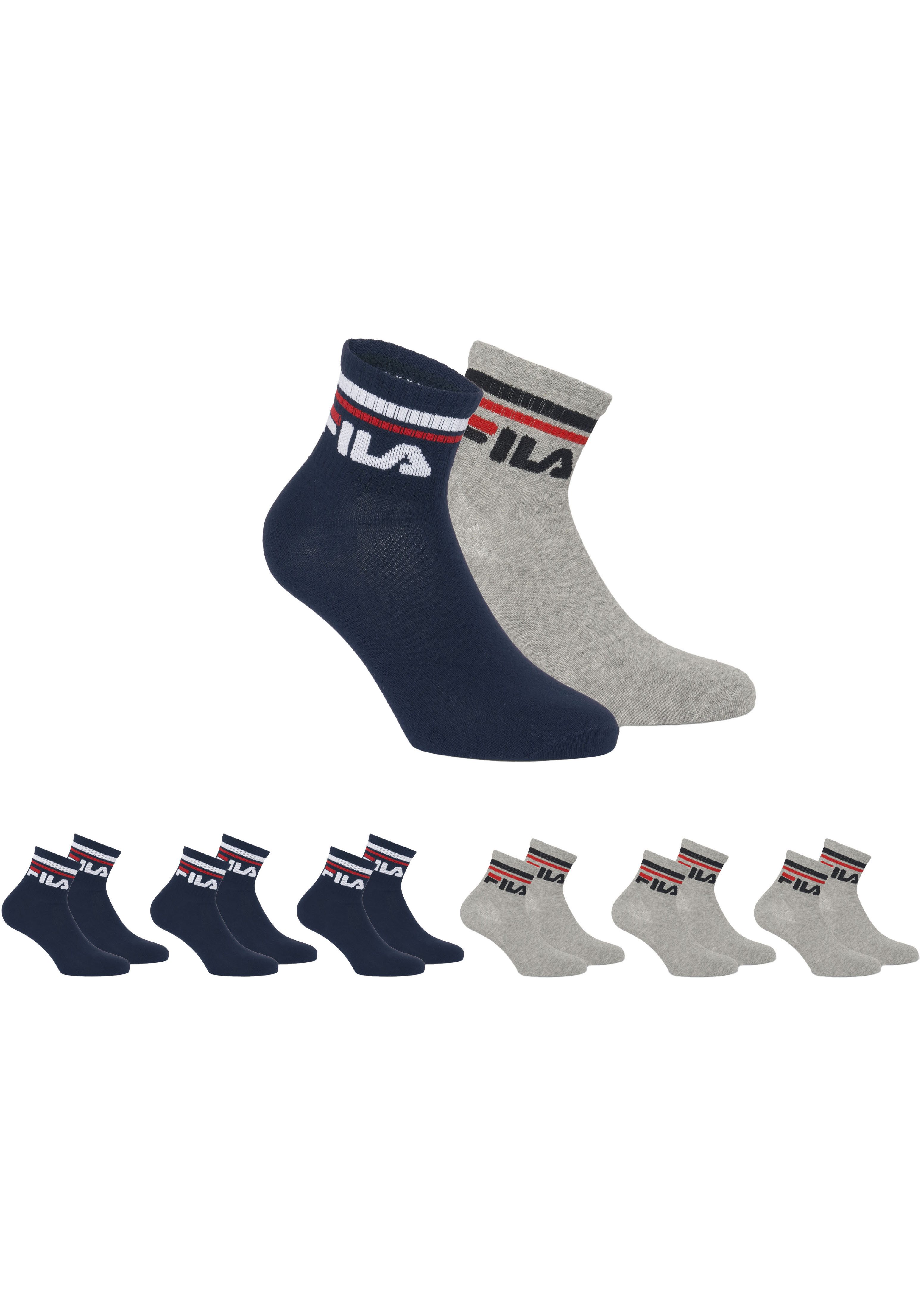 Fila Korte sokken UNISEX QUARTER PLAIN SOCKS (set, 6 paar)