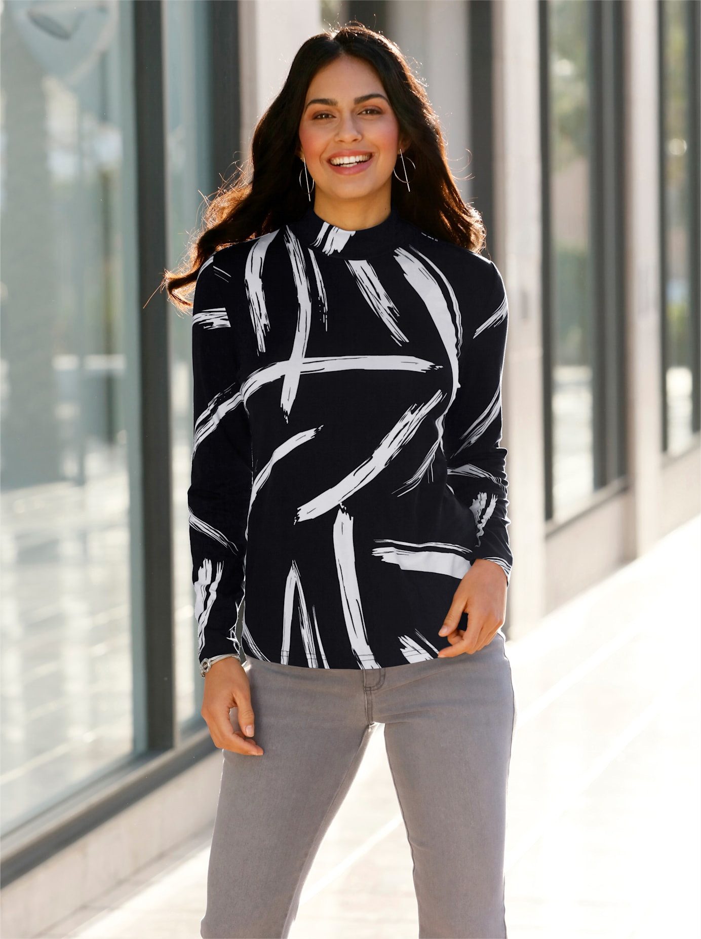 Classic Inspirationen Shirt met staande kraag Shirt met opstaand kraagje (1-delig)