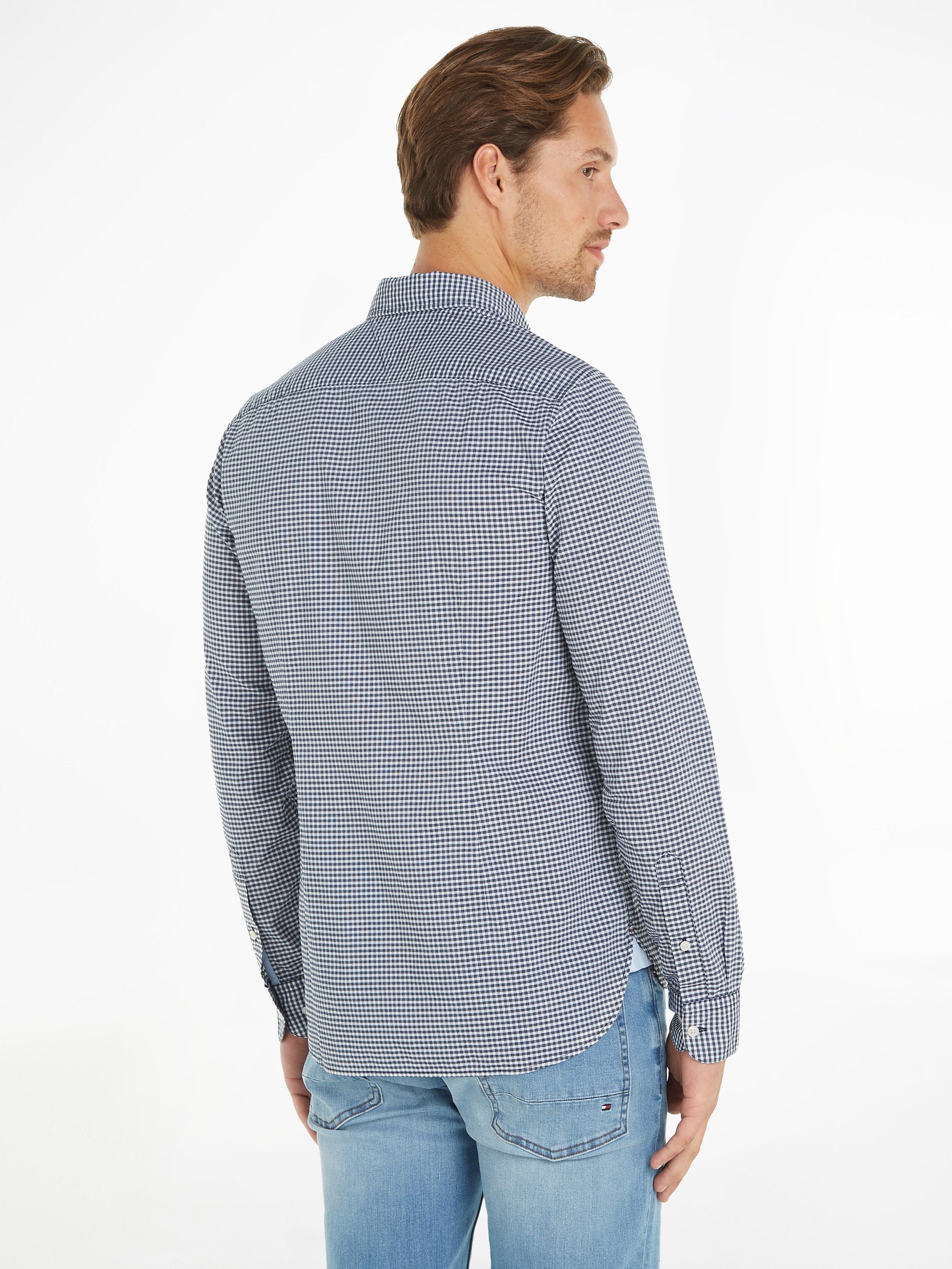 Tommy Hilfiger Geruit overhemd FLEX TEXTURED GINGHAM SF SHIRT