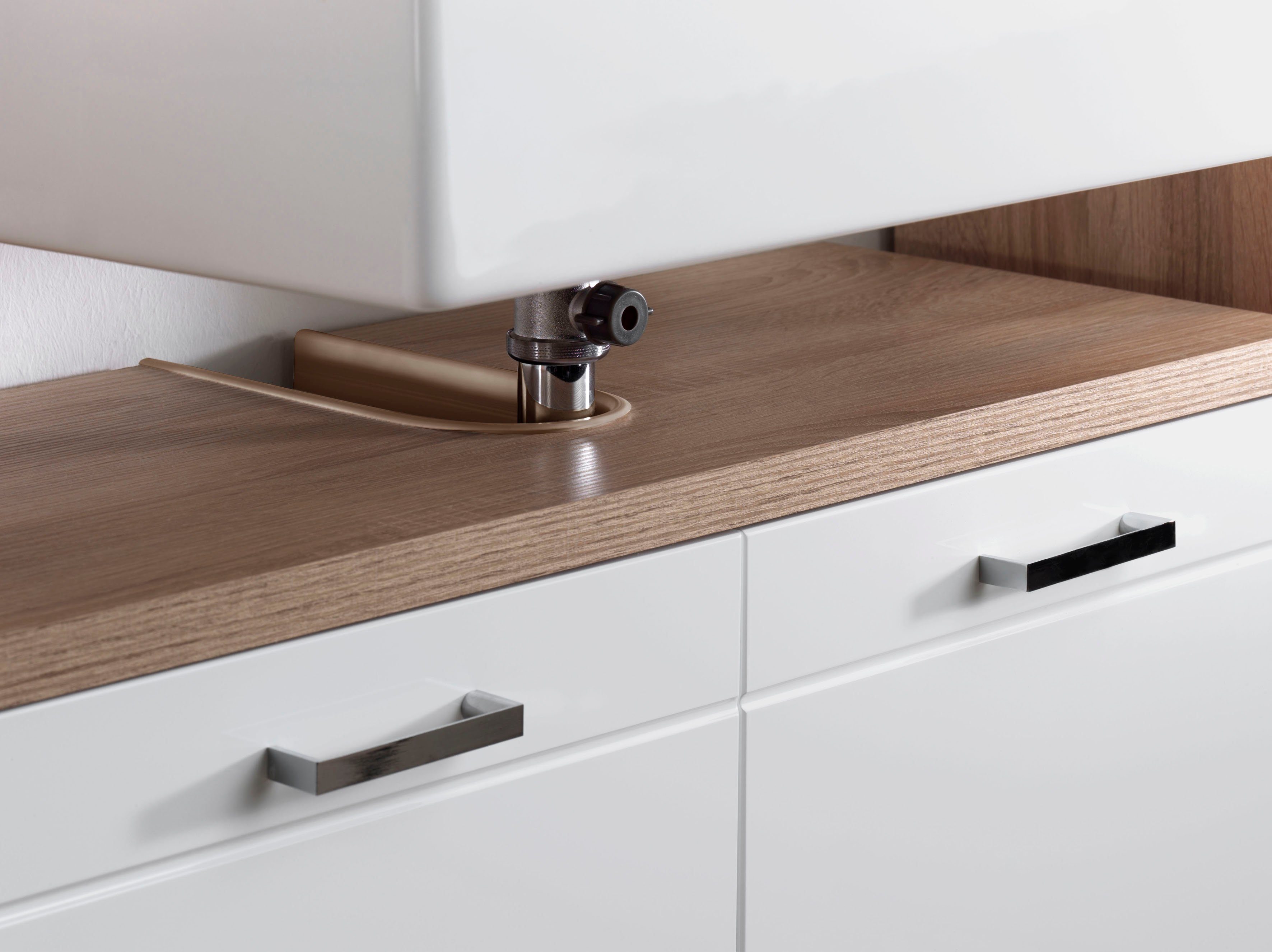 byLIVING Wastafelonderkast Nebraska Breedte 80 cm, badkamerkast, mdf-fronten in hoogglans-look