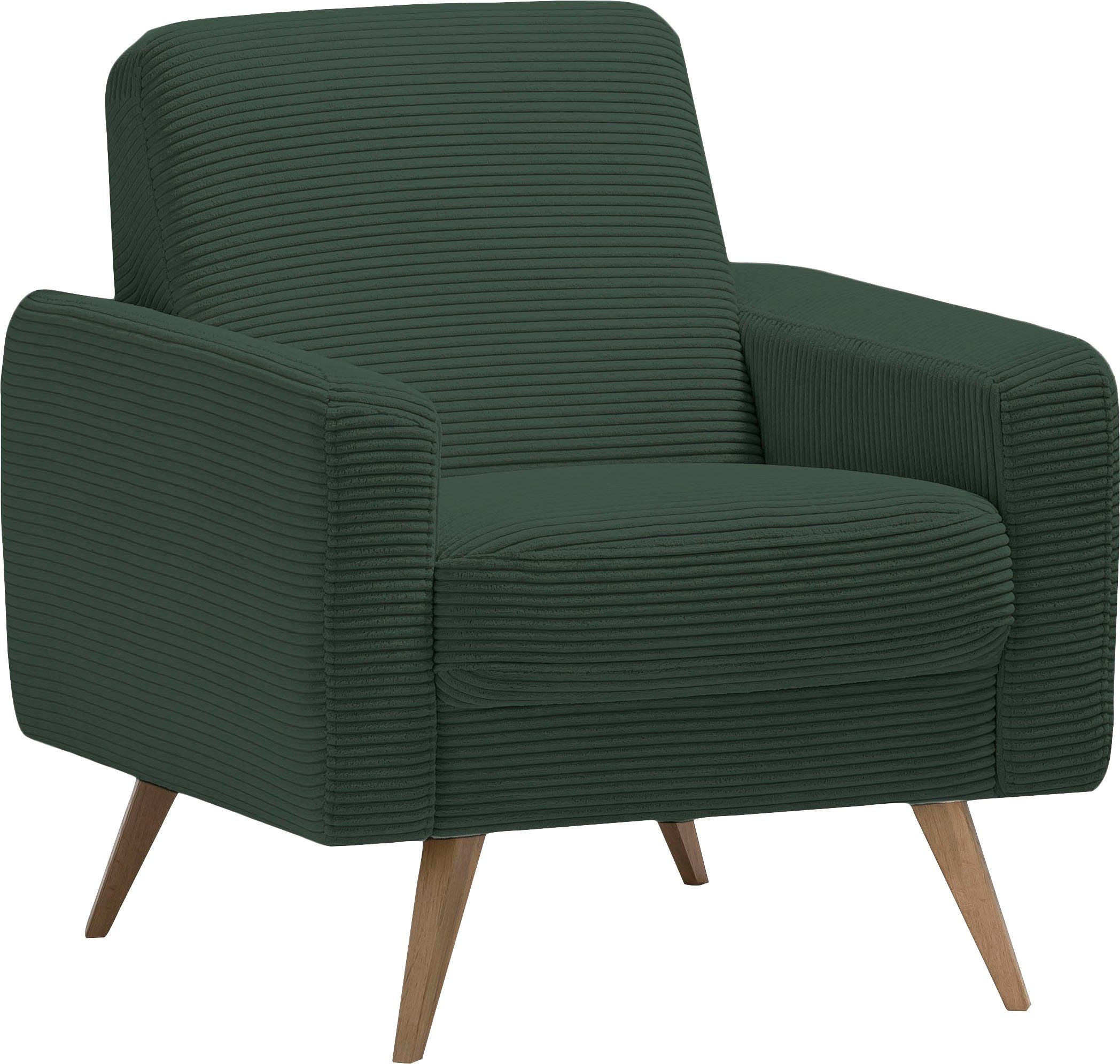 exxpo - sofa fashion Fauteuil Samso, loungestoel elegant en comfortabel, actuele cord bekleding