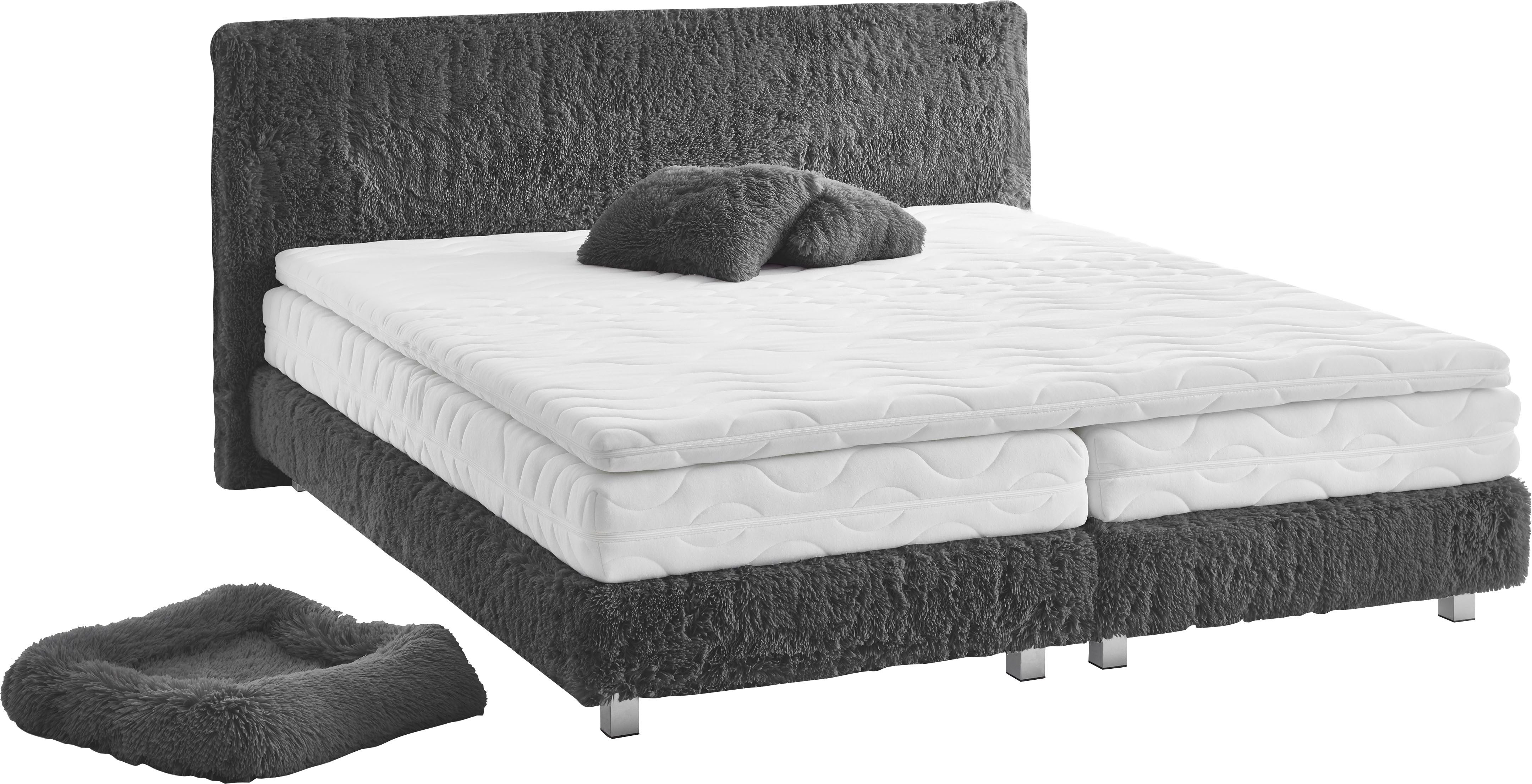Westfalia Polsterbetten Boxspring Nara van faux-bont, verkrijgbaar in h2, h3 & h4