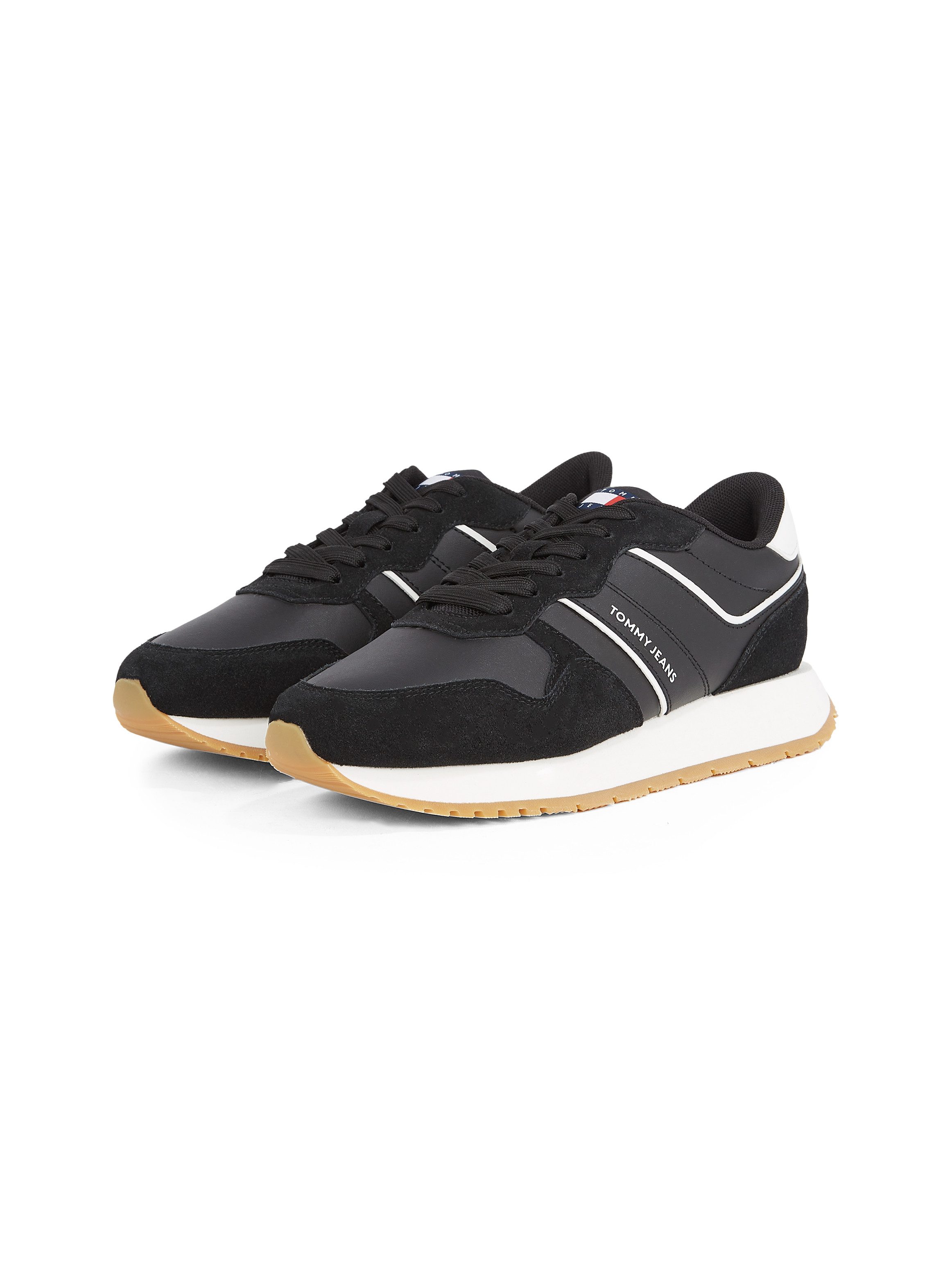 TOMMY JEANS Plateausneakers TJW EVA RETRO RUNNER , vrijetijdsschoen, halfschoen, veterschoen met gepolsterde schacht