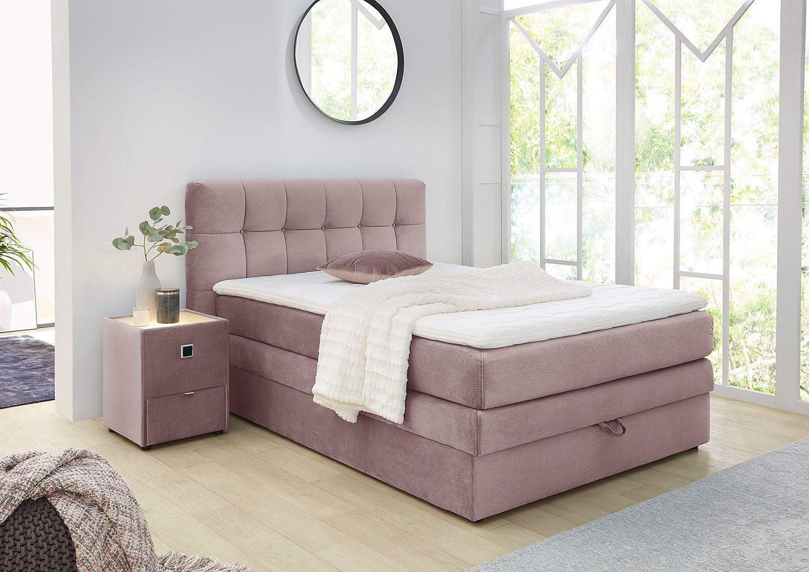 Jockenhöfer Gruppe Boxspring AMY boxsprings roze