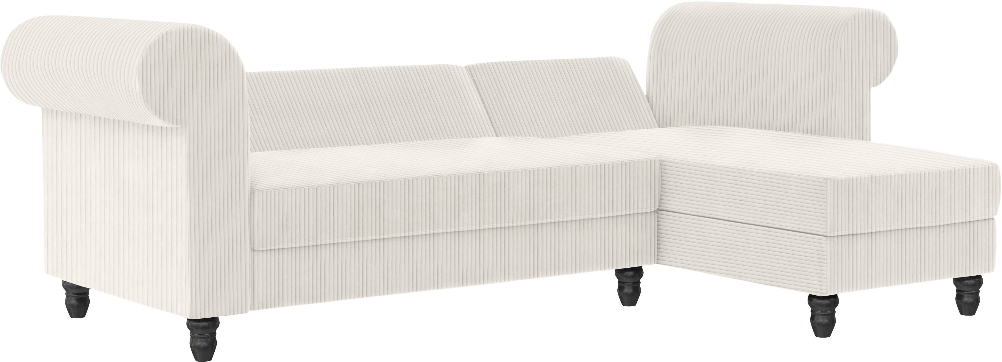 Dorel Home Hoekbank Felix II, L-model, bedbank 241cm (ligoppervlak 108x195 cm),