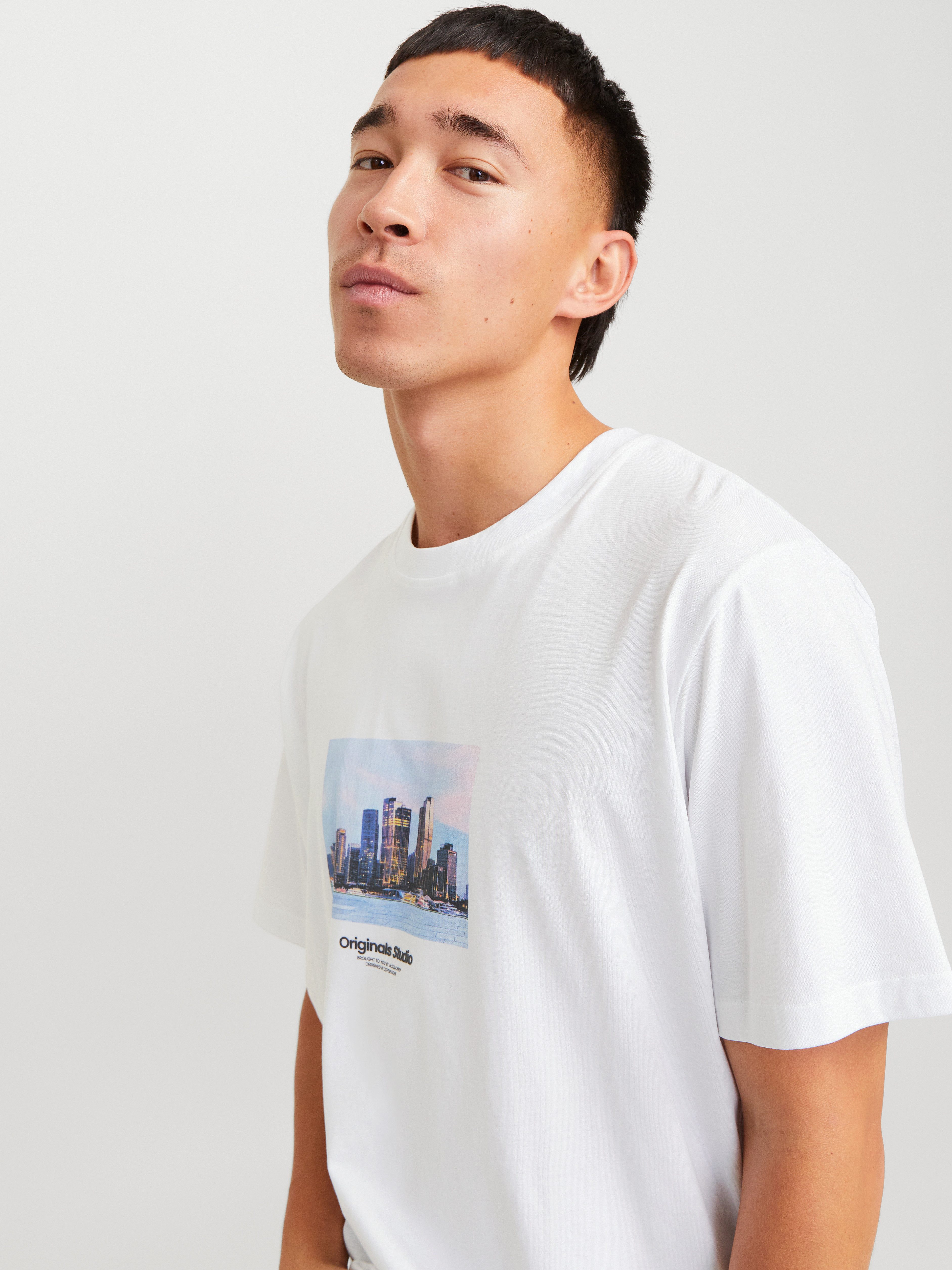 Jack & Jones Shirt met korte mouwen JORVESTERBRO PICTURE TEE SS CREW NECK SN