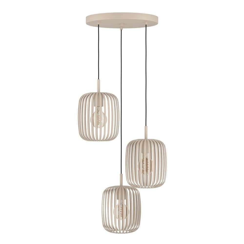 EGLO Hanglamp ROMAZZINA hanglamp, eettafellamp, zandkleurig, metaal, E27 (1 stuk)