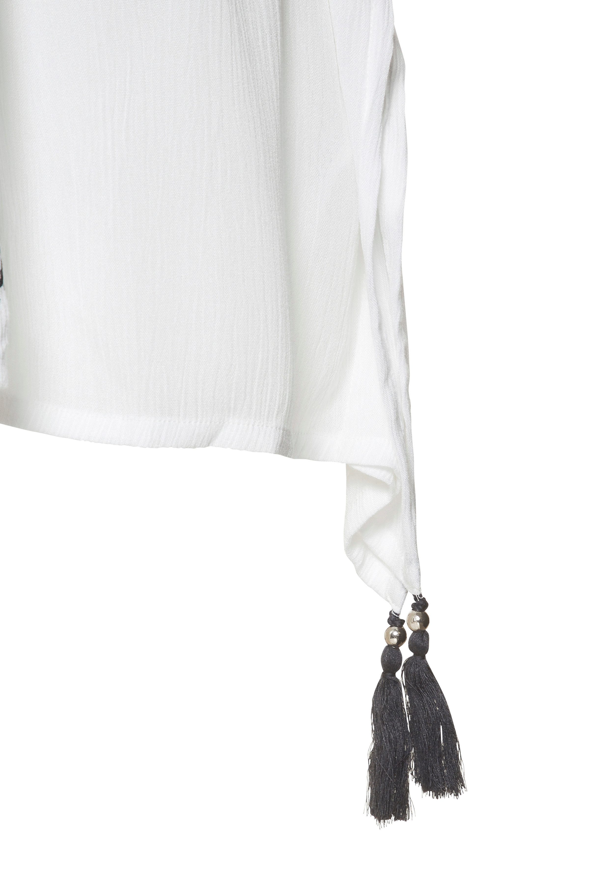 Buffalo Tuniek gemaakt van crêpe viscose, blousejurk, strandkleding, transparant