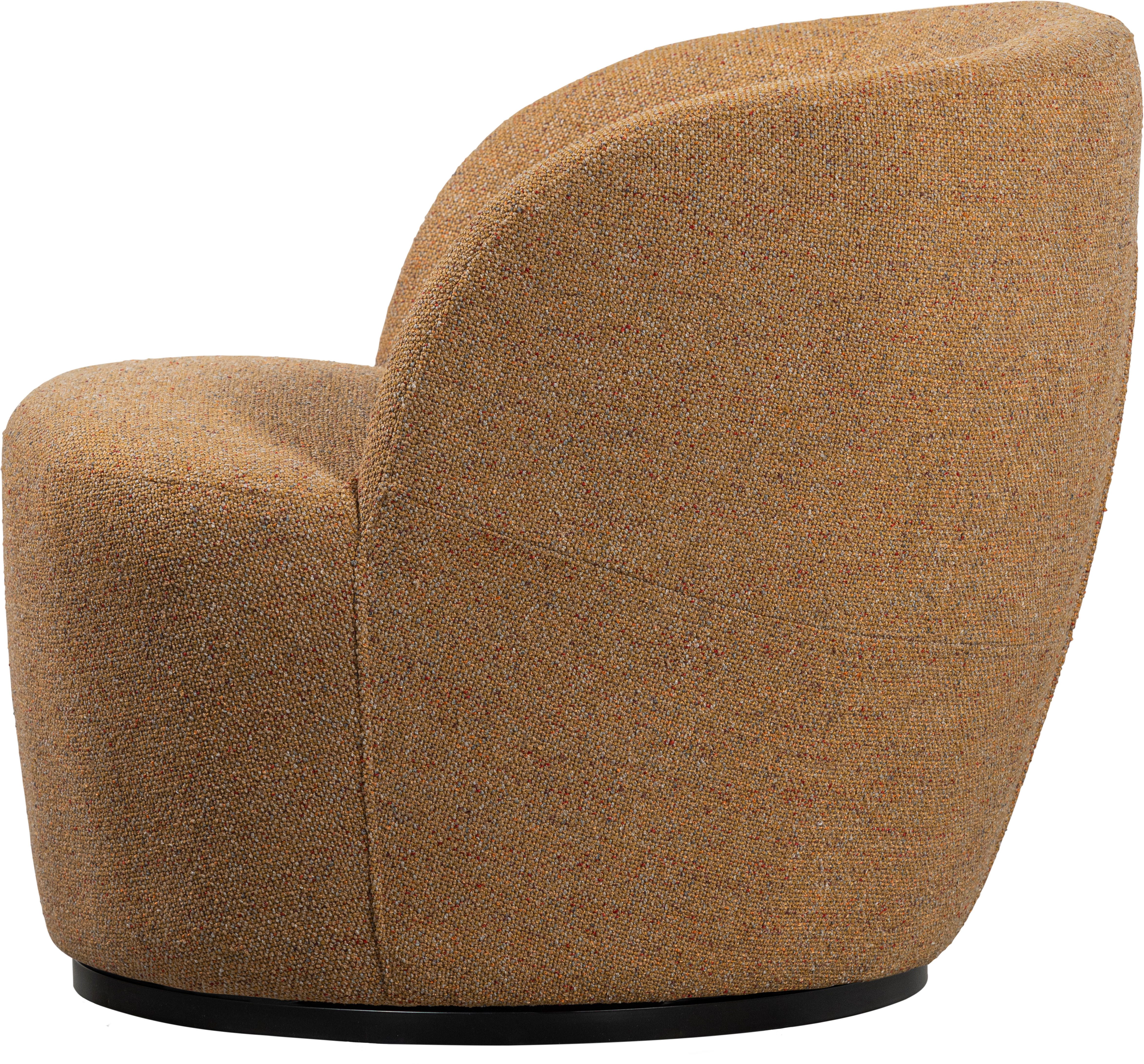 WOOOD Draaibare fauteuil Serra in elke richting draaibaar, ronde vorm, h 68 cm x b 70 cm