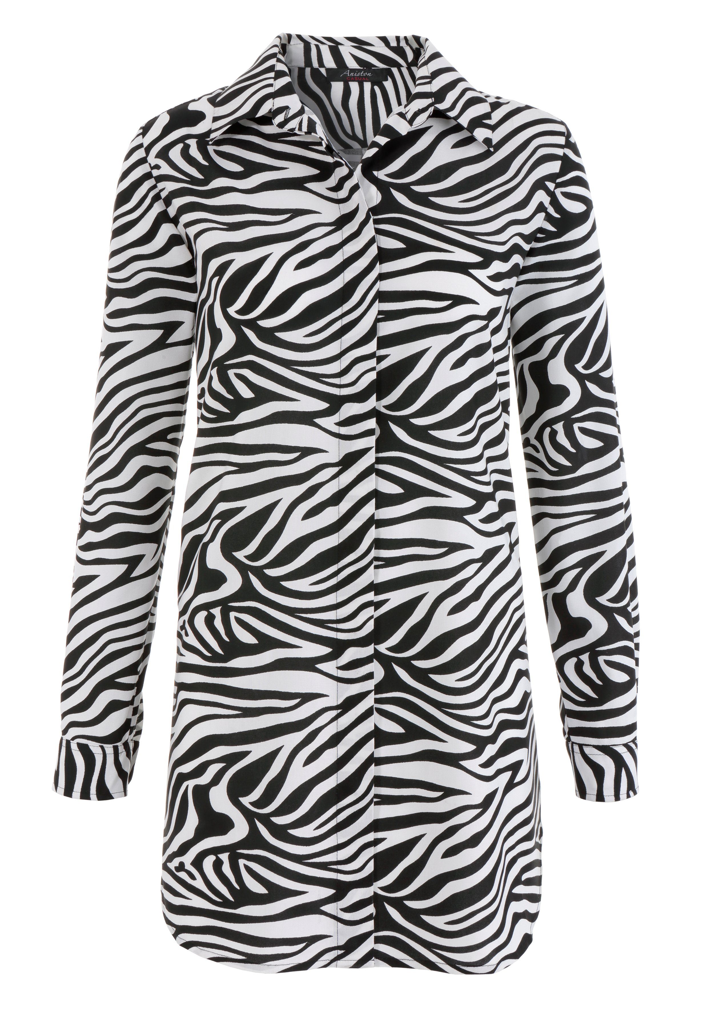Aniston CASUAL Lange blouse in zebrastrepen-look