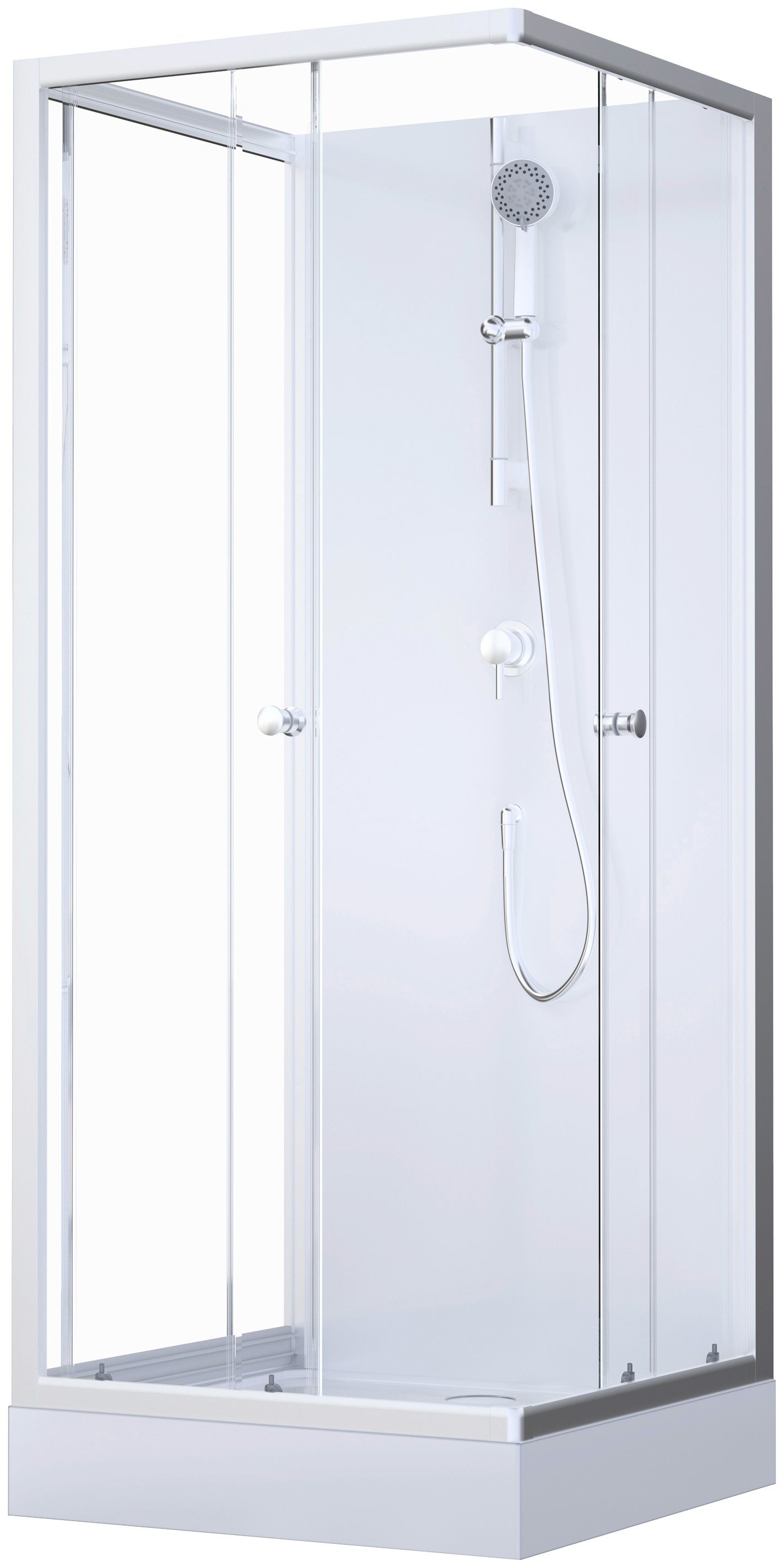 Marwell Complete douche White Dream inclusief kranen, 90 cm x 90 cm