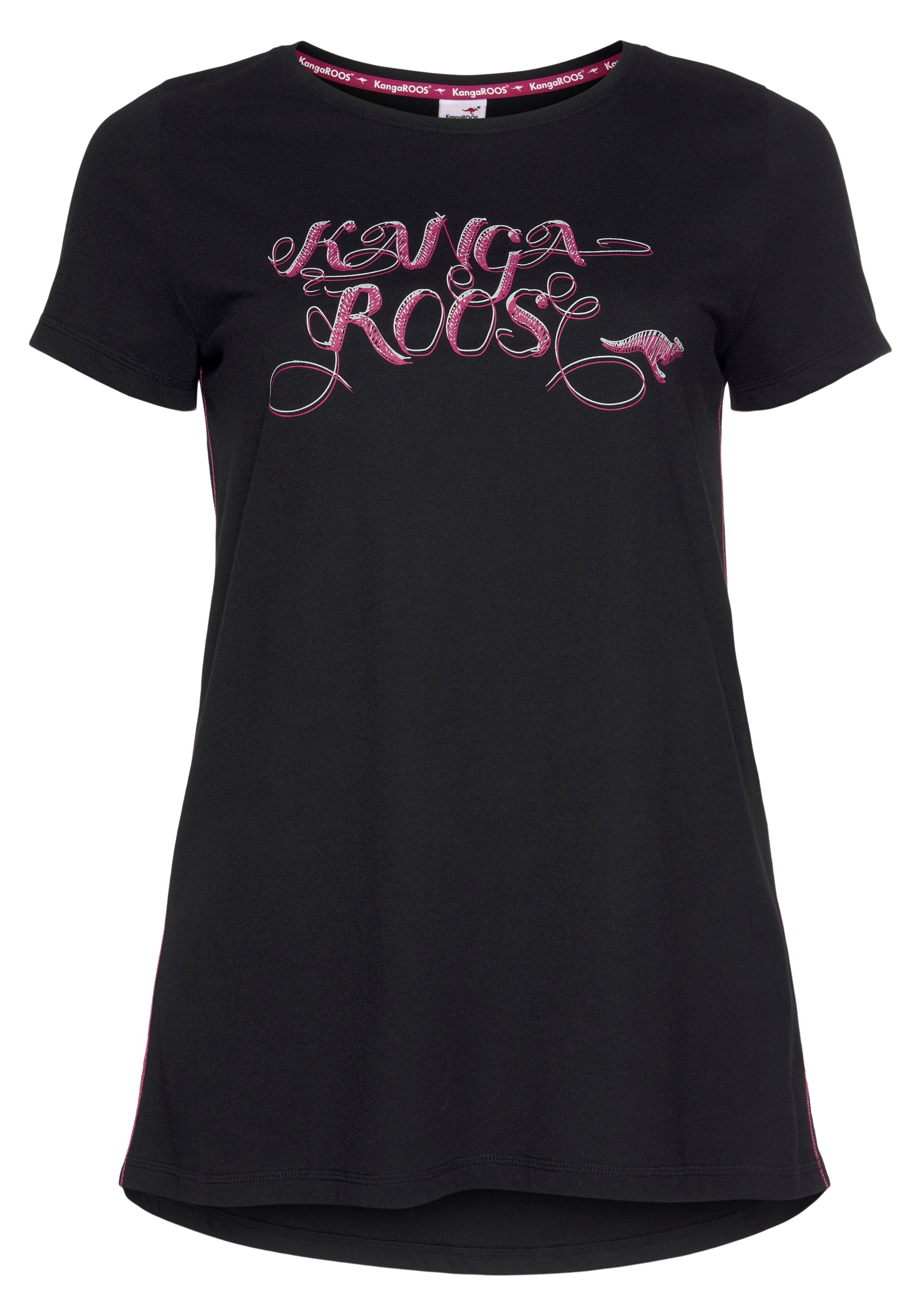 KangaROOS Lang shirt Korte mouw, figuuraccentuerende pasvorm (2-delig, Set van 2)