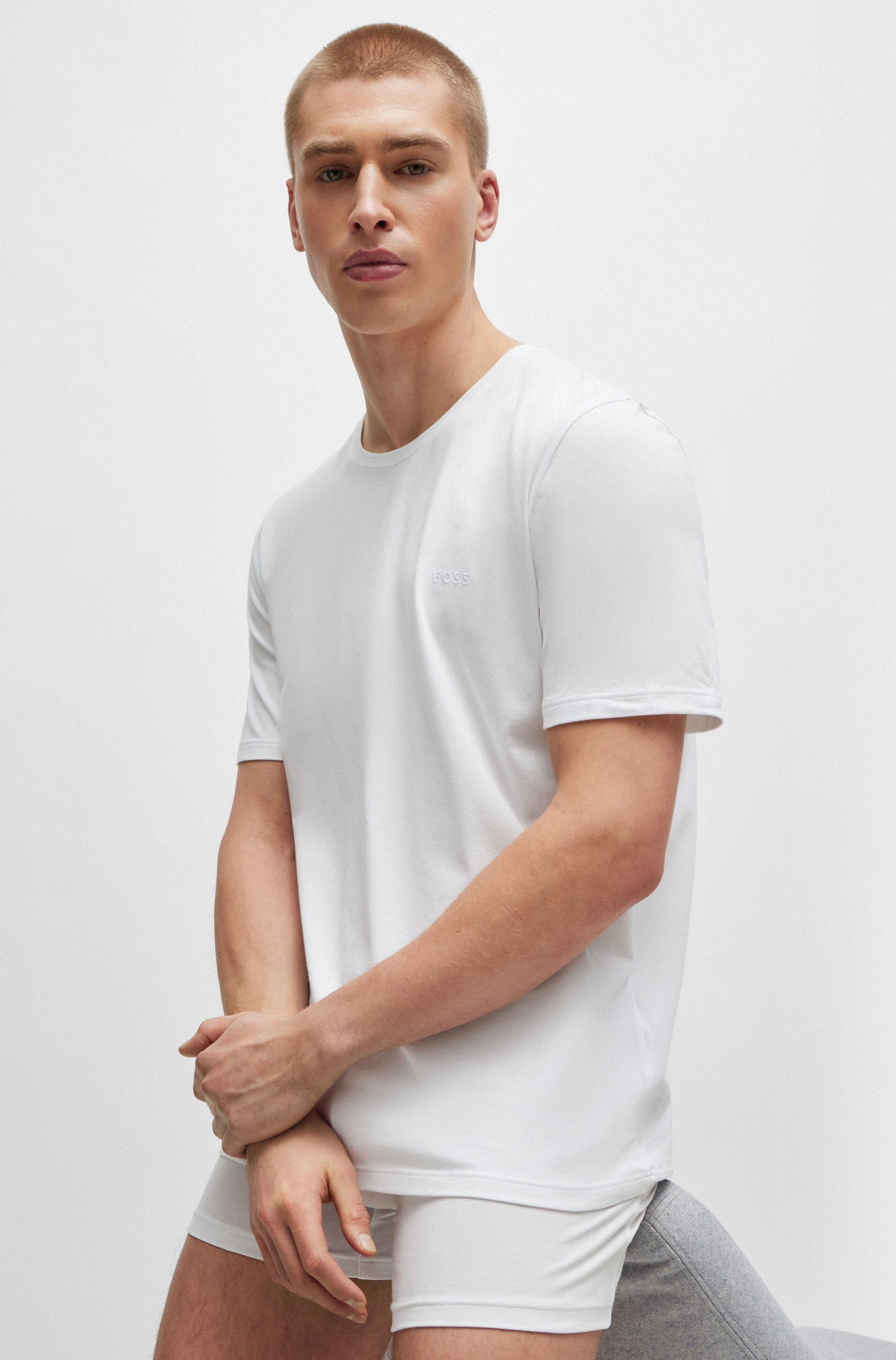 BOSS T-shirt Mix&Match T-Shirt R met boss-borduursel op de borst