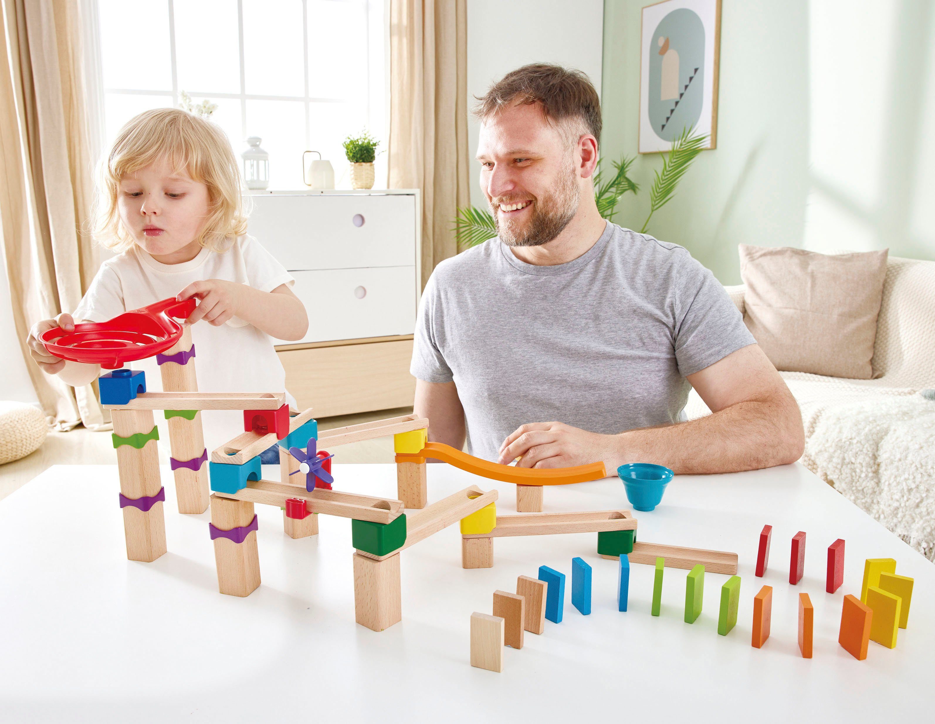 Hape Knikkerbaan Opvallende marmerbaan met Domino