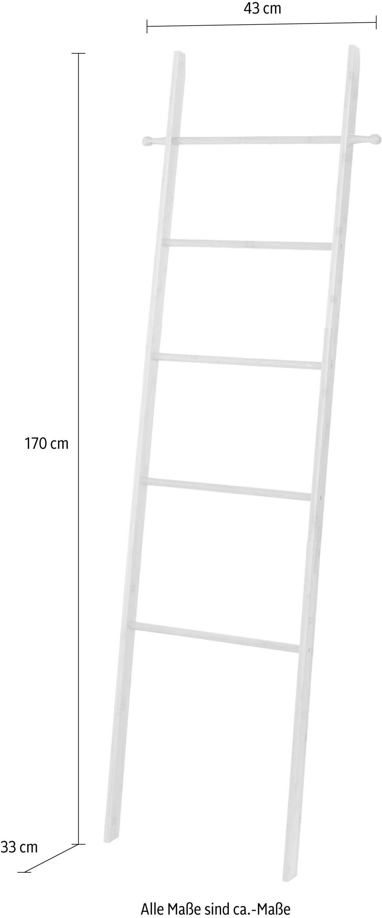 WENKO Handdoekenladder Bahari Bamboe, handdoekhouder (5-delig)