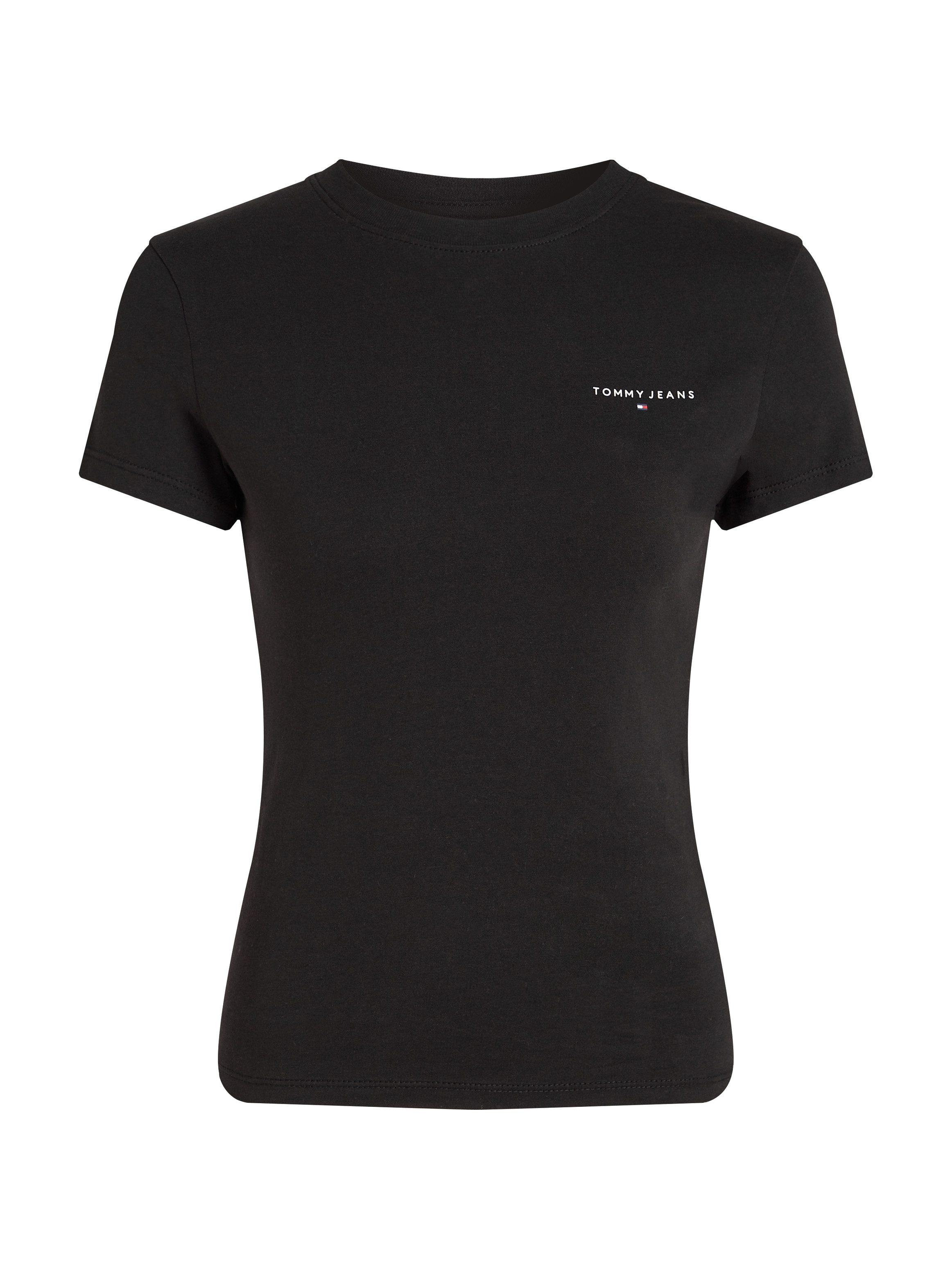TOMMY JEANS T-shirt Tjw 2Pack Slim Linear Tee met logo-opdruk in effen kleur (Set van 2)