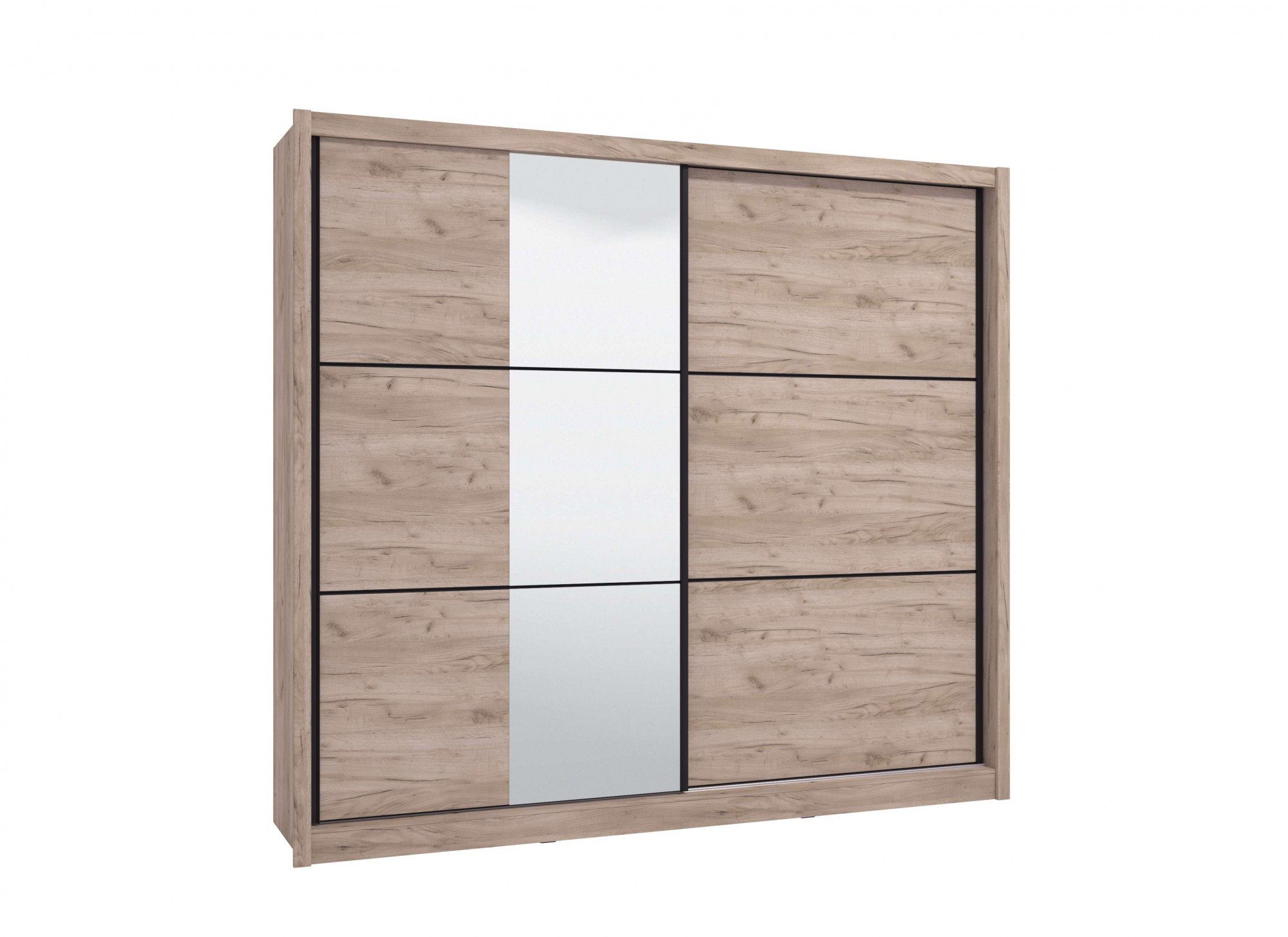 INOSIGN Schuifdeurkast Navara kledingkast met spiegel linnenkast garderobe Kledingkast met spiegel, FSC®-gecertificeerd, 242,5x215,5x61cm