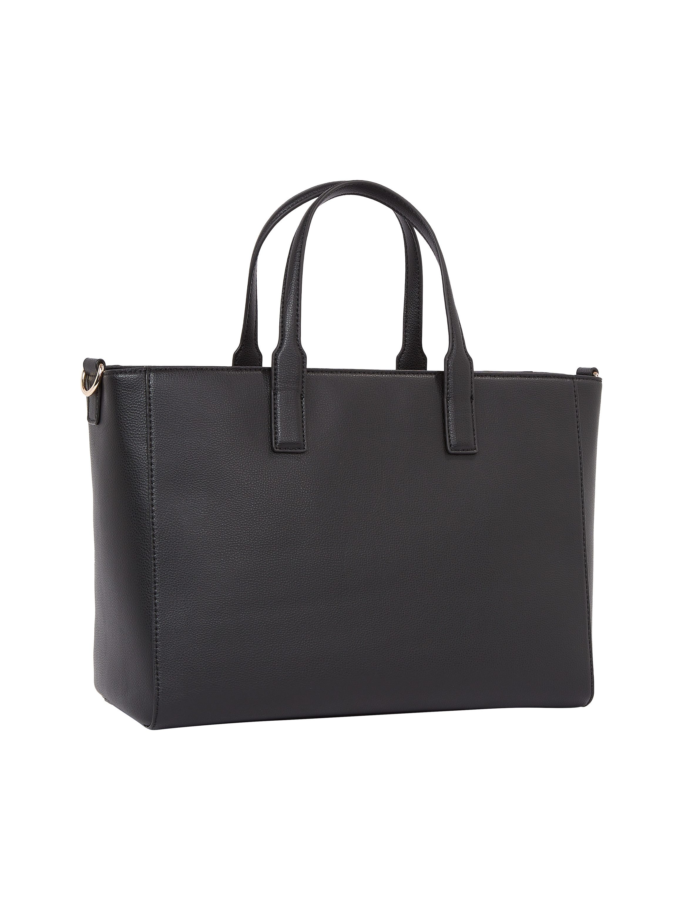 Tommy Hilfiger Schoudertas TH SOFT LOGOTAPE SATCHEL Dames schoudertas handtas met TH-logoapplicatie