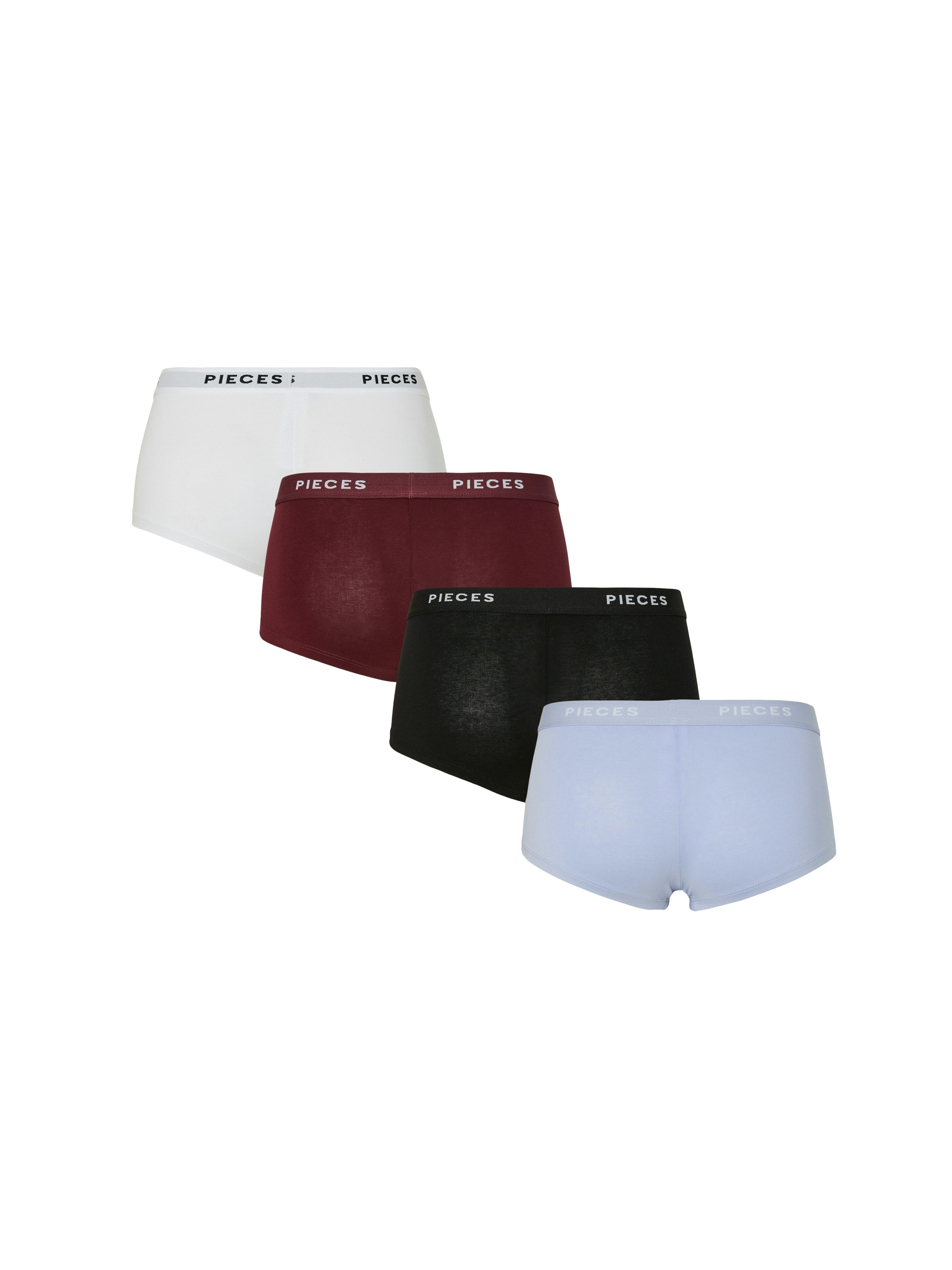 pieces Hipster PCLOGO LADY 4 PACK SOLID NOOS BC (4 stuks, Set van 4) dames slips maat S (36) rood