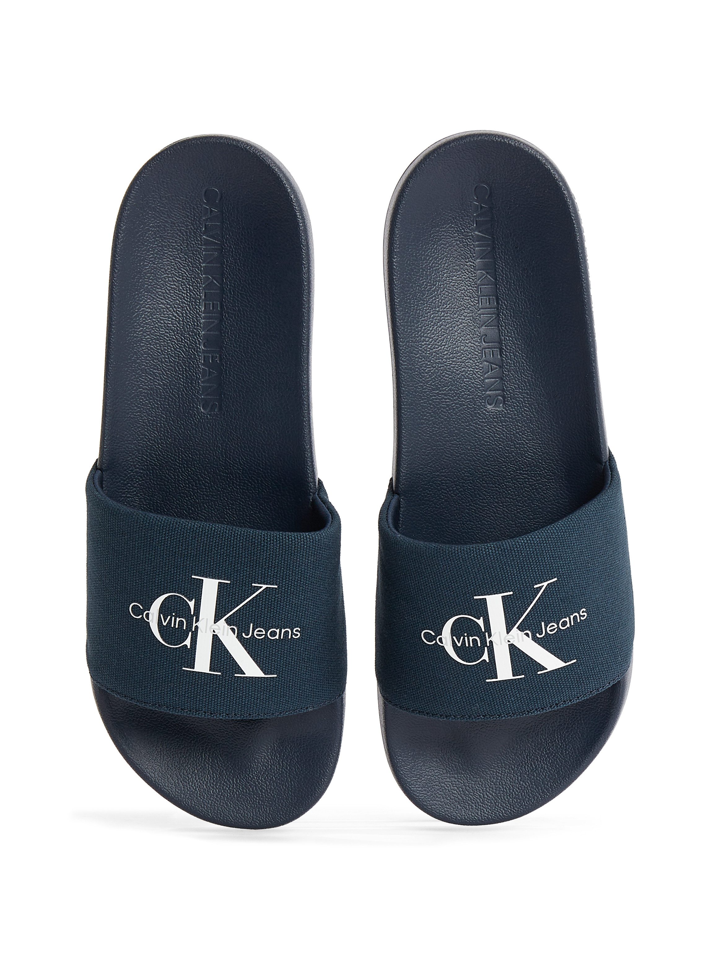Calvin Klein Badslippers SLIDE MONOGRAM zomerschoen, slippers, badschoens, strandschoen met logo-opschrift