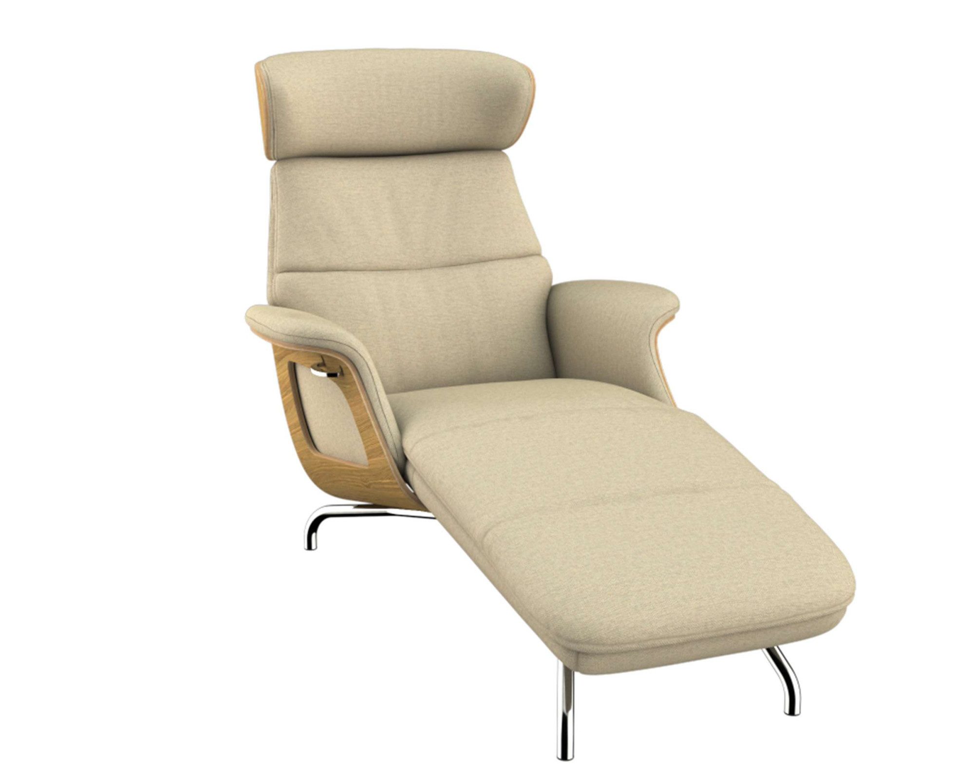 FLEXLUX Loungestoel Clement Chaislongue, Relaxstuhl, Liegesessel,