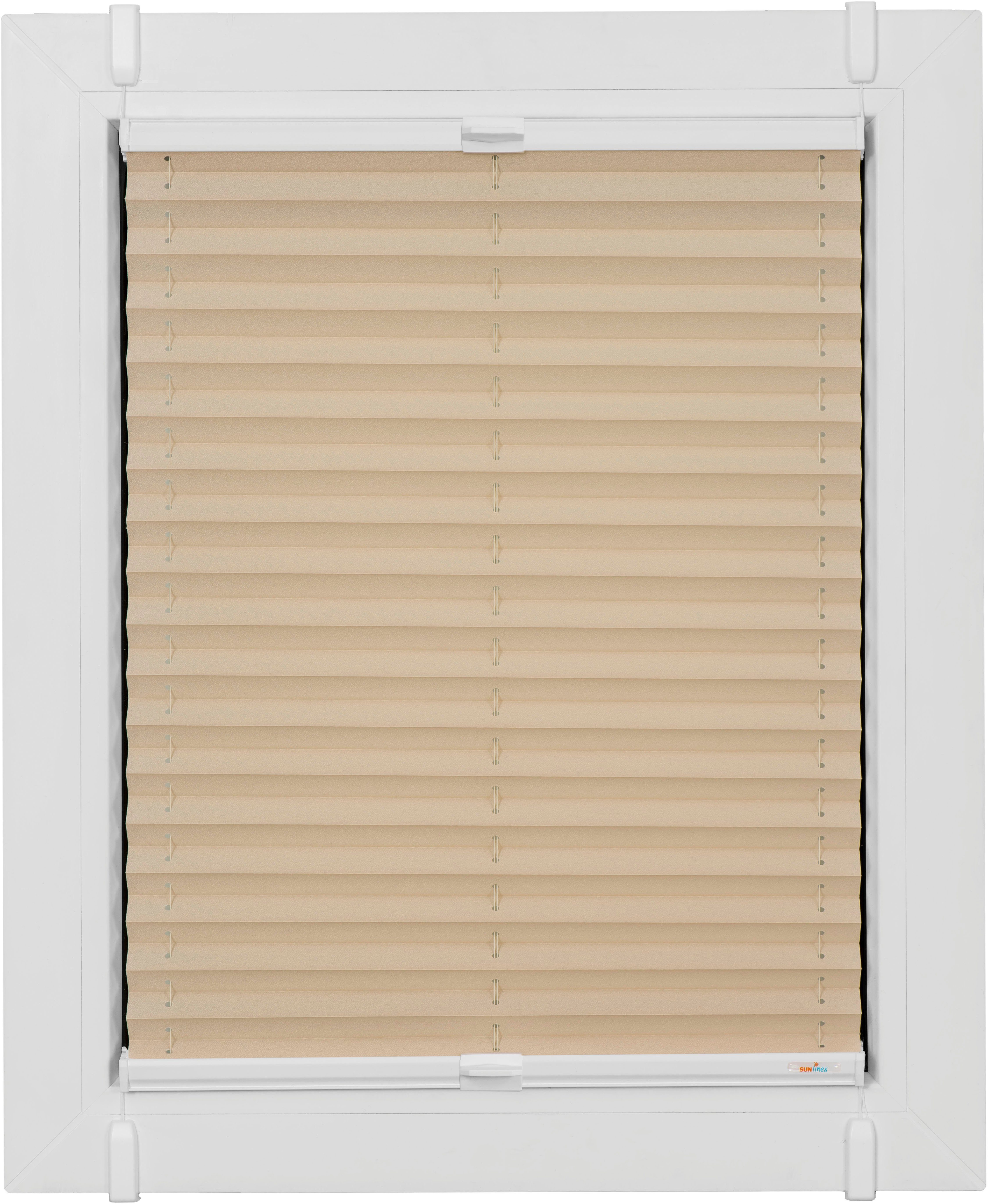sunlines Plissé One Size Style Crepe Accessoirekleur wit, om te klemmen (1 stuk) plisségordijnen maat 70 cm x 210 cm geel