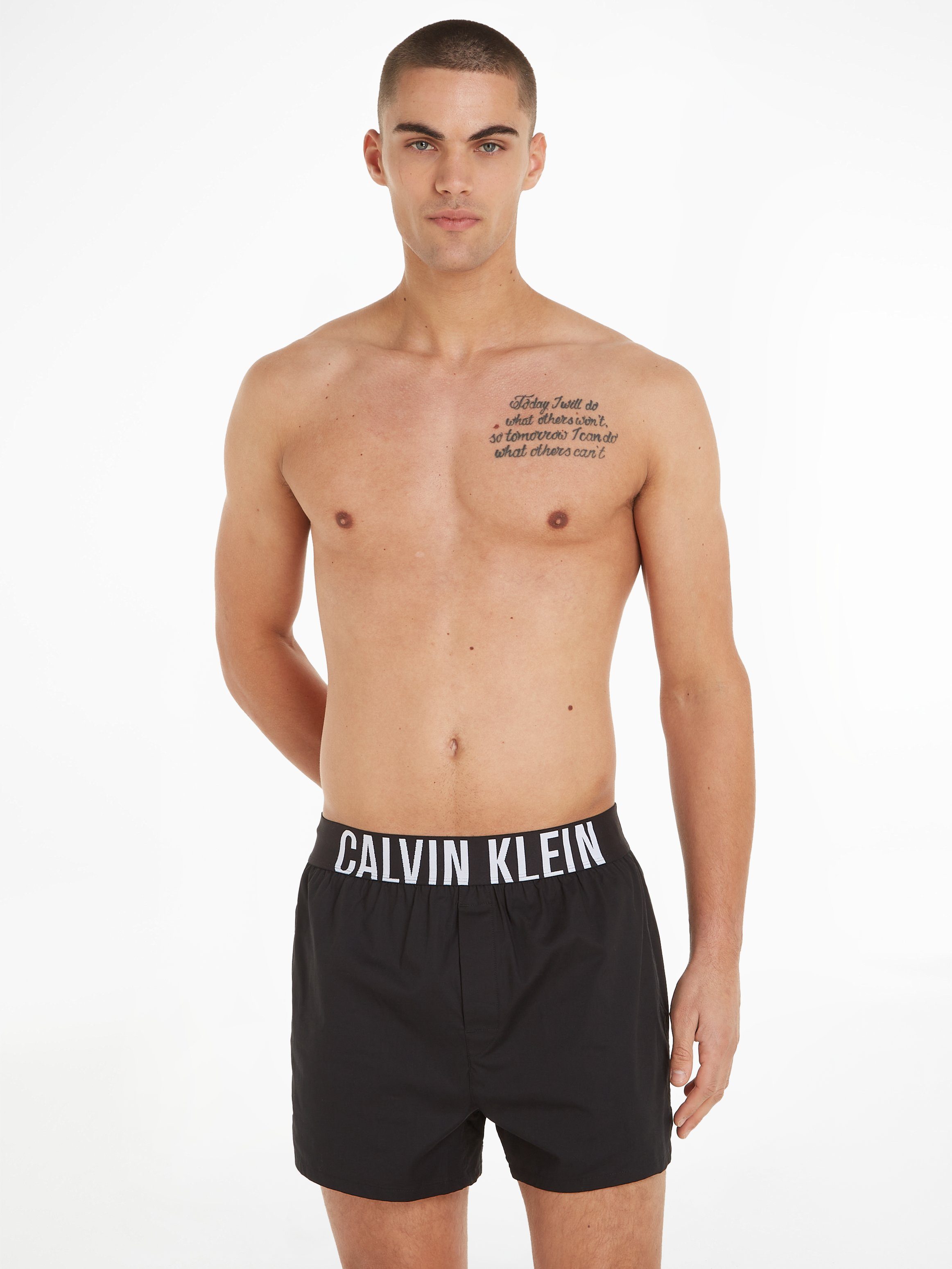 Calvin Klein Geweven boxershort BOXER SLIM 2PK (set 2 stuks 2 stuks)