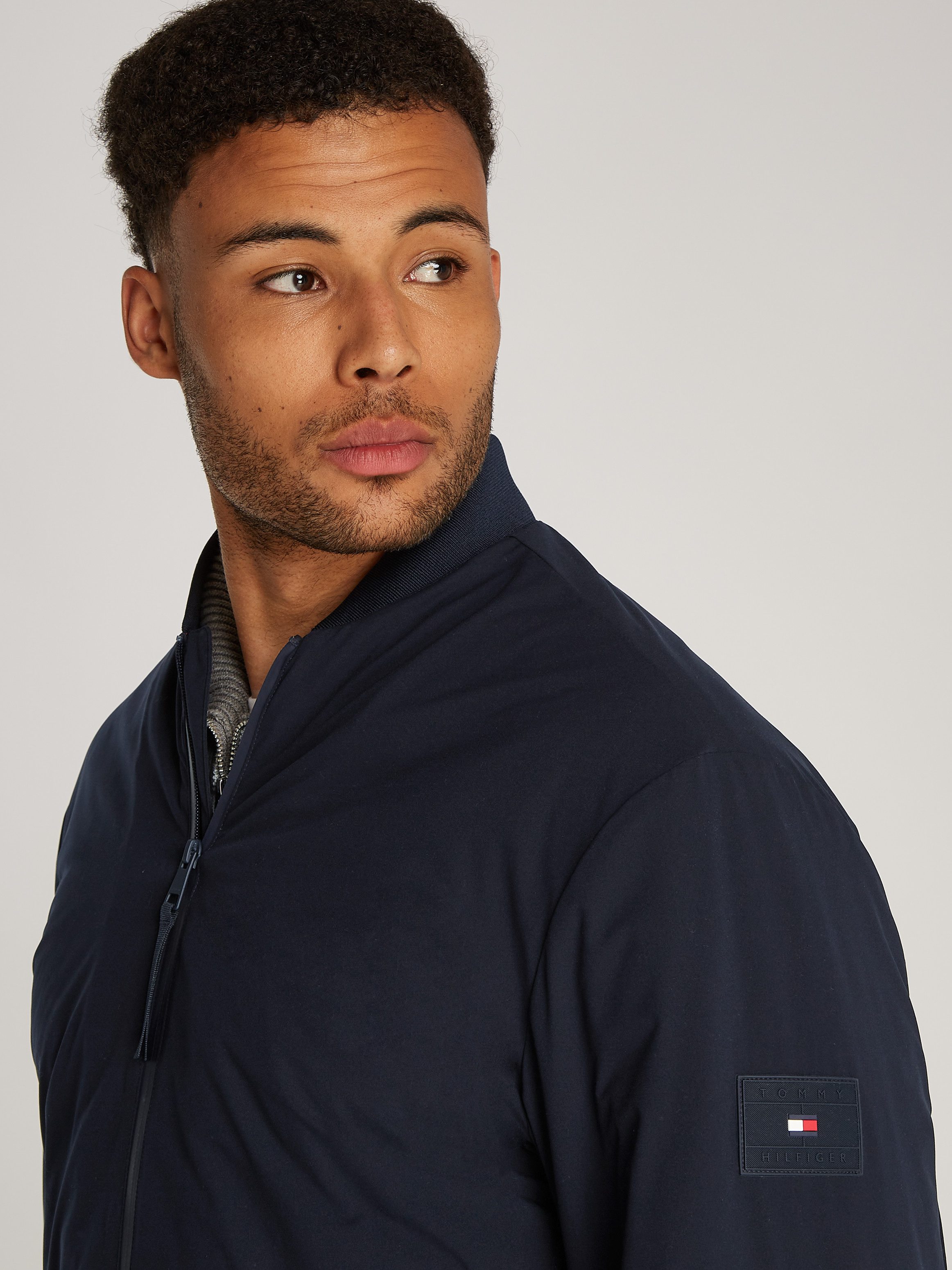 Tommy Hilfiger Bomberjack Tech Bomber met waterafstotende ritssluiting