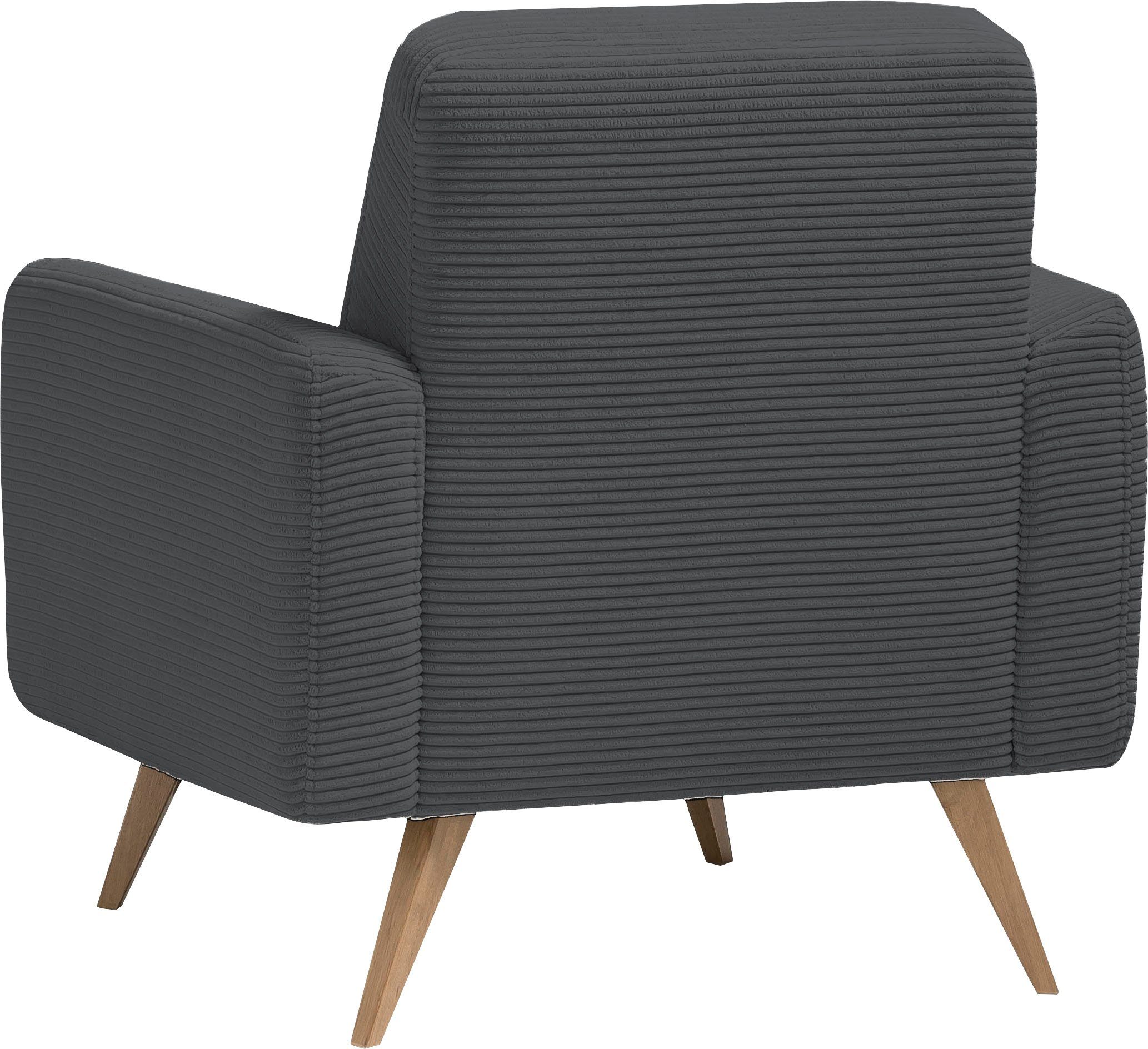 exxpo - sofa fashion Fauteuil Samso, loungestoel elegant en comfortabel, actuele cord bekleding