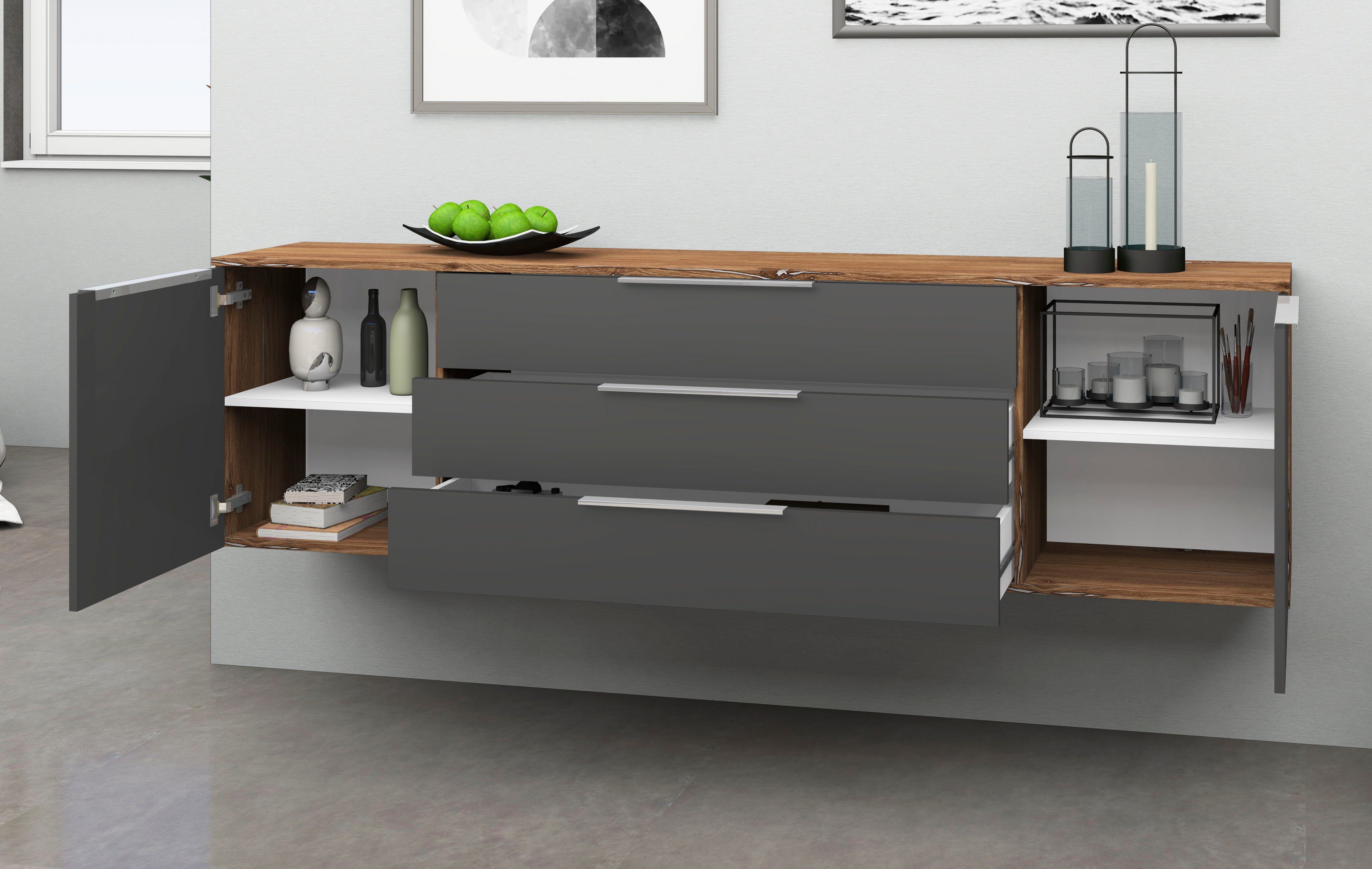 borchardt Möbel Dressoir Oliva Breedte 166 of 200 cm