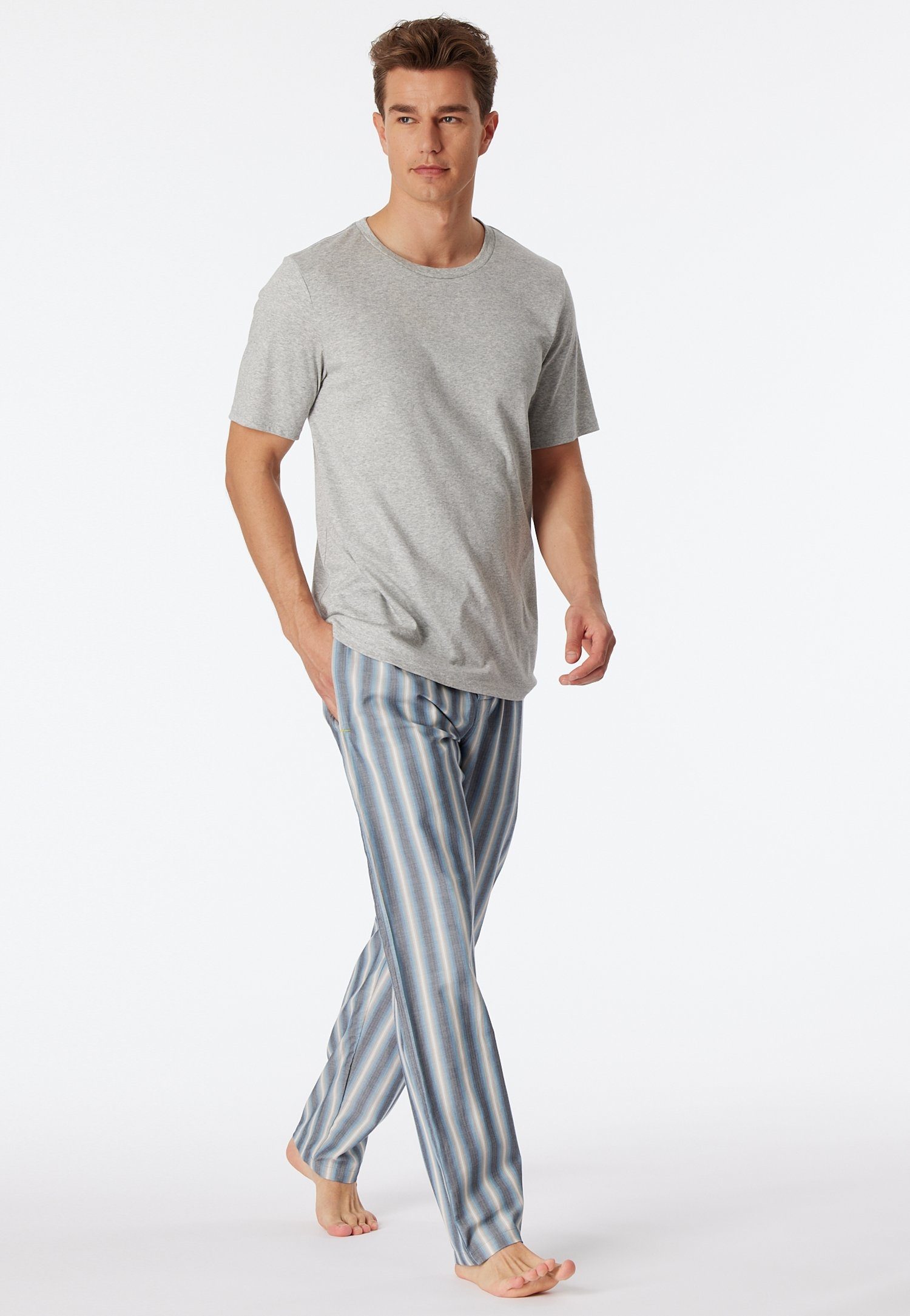 Schiesser Pyjamabroek met tartanruit model 'Mix + Relax'