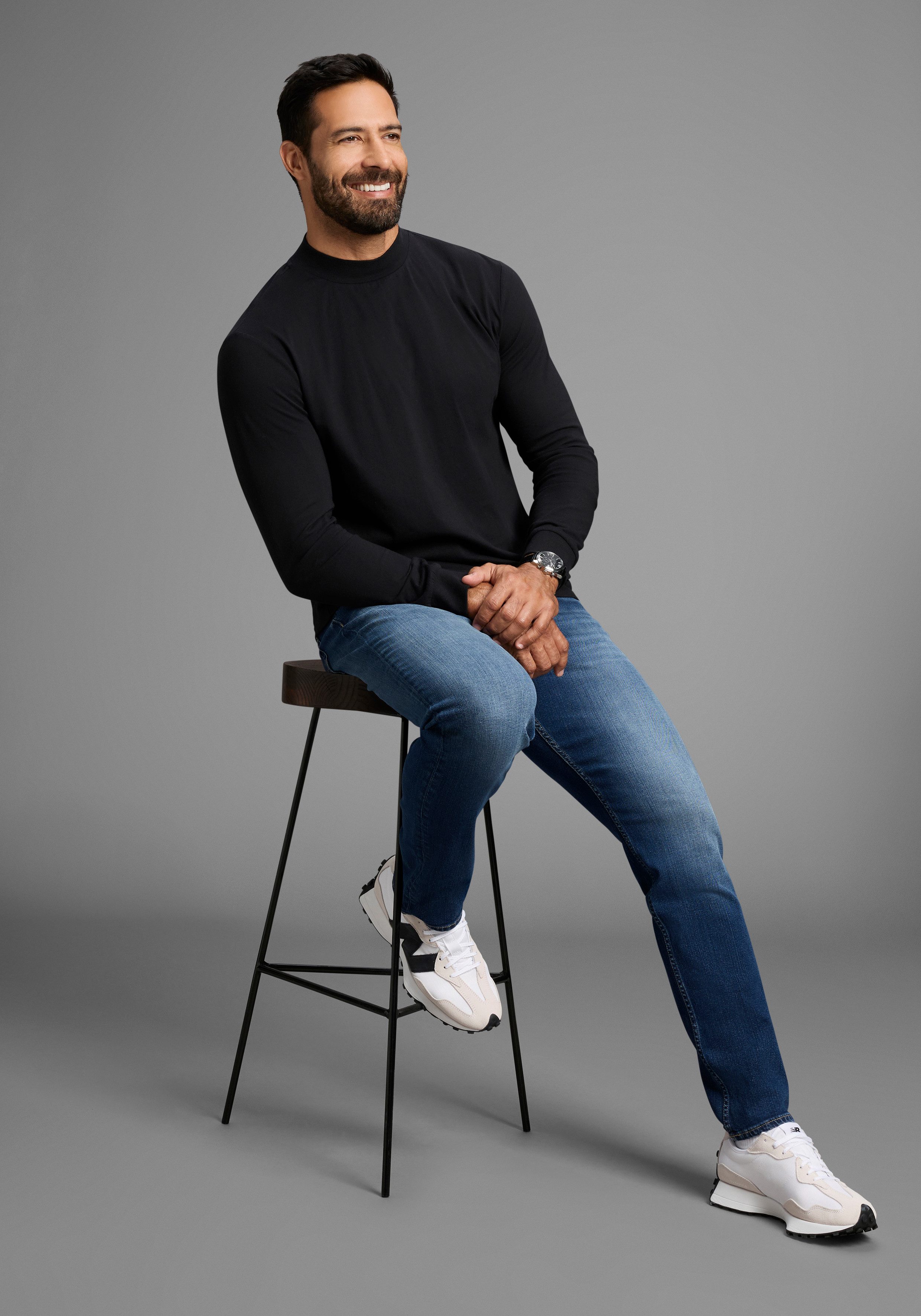 Man's World Shirt met staande kraag Nieuwe collectie!