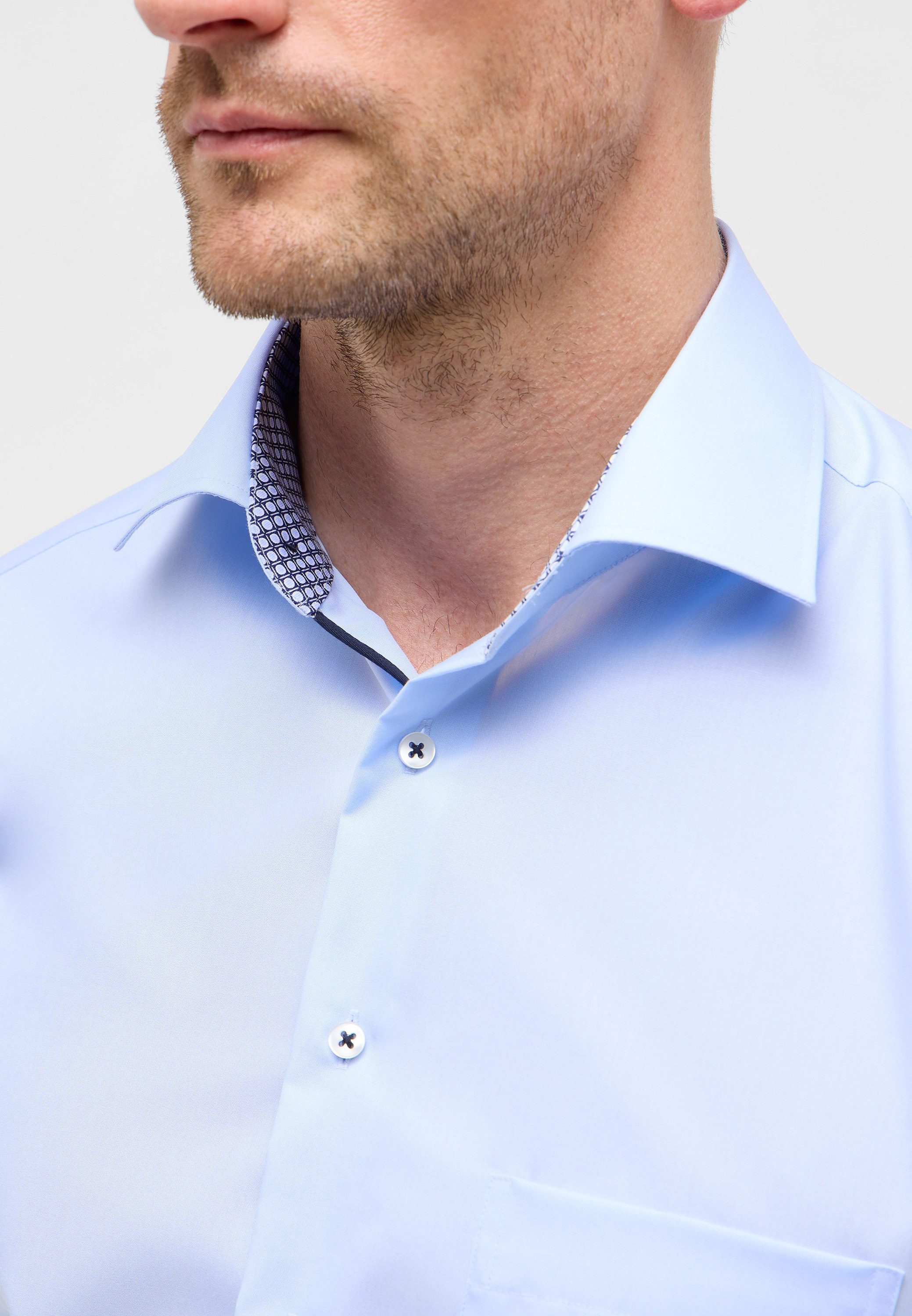 Eterna Overhemd met lange mouwen MODERN FIT NON IRON (strijkvrij)
