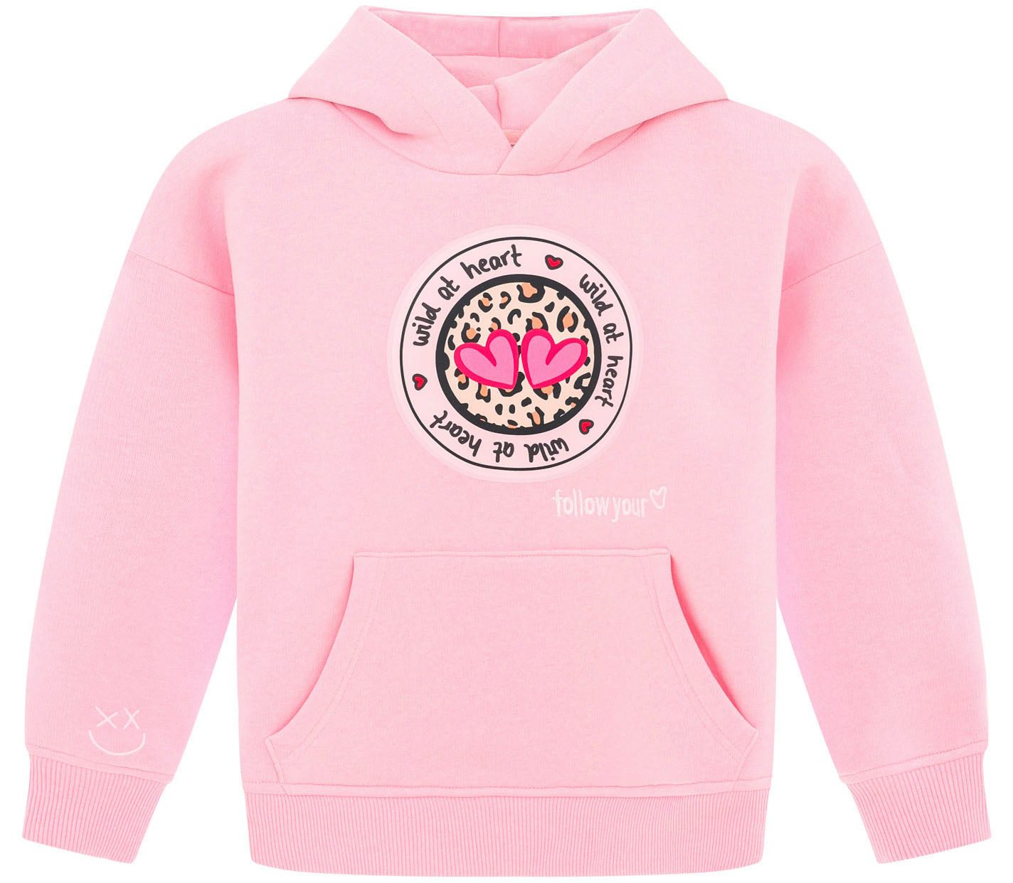Zwillingsherz Hoodie Kelly-Kids met rond leeuwmotief voor meisjes