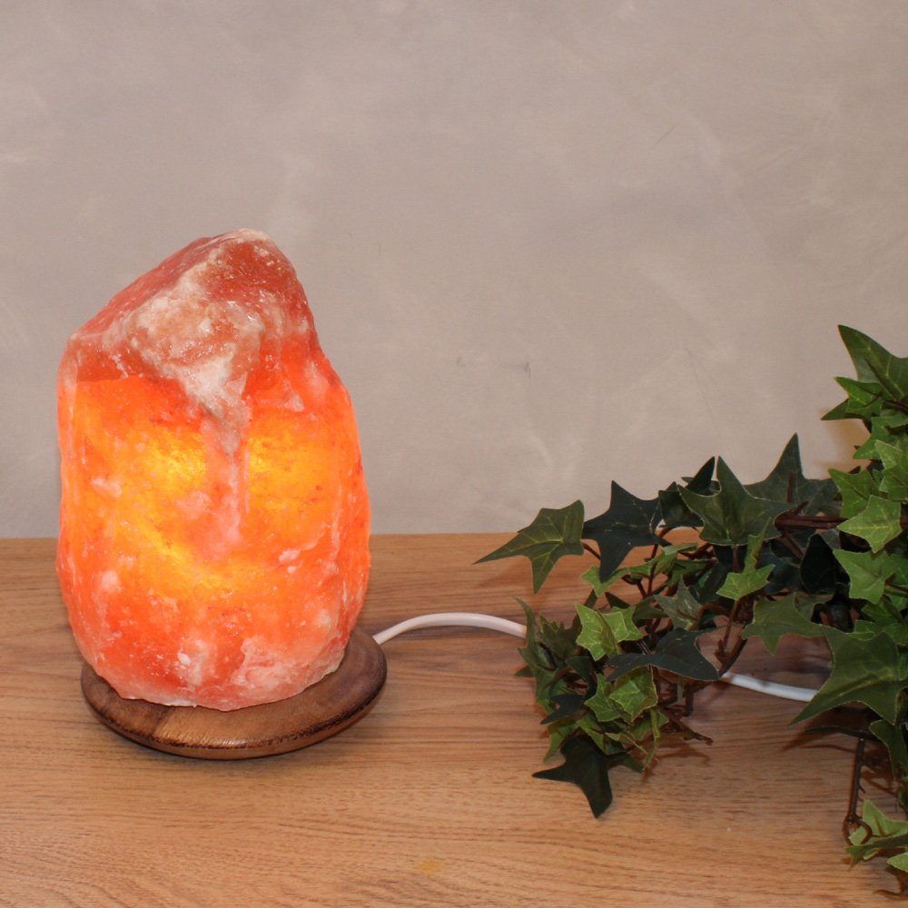 HIMALAYA SALT DREAMS Zoutkristal-tafellamp USB-rock Met de hand gemaakt van zoutkristal - iedere steen uniek, H: ca.10 cm (1 stuk)