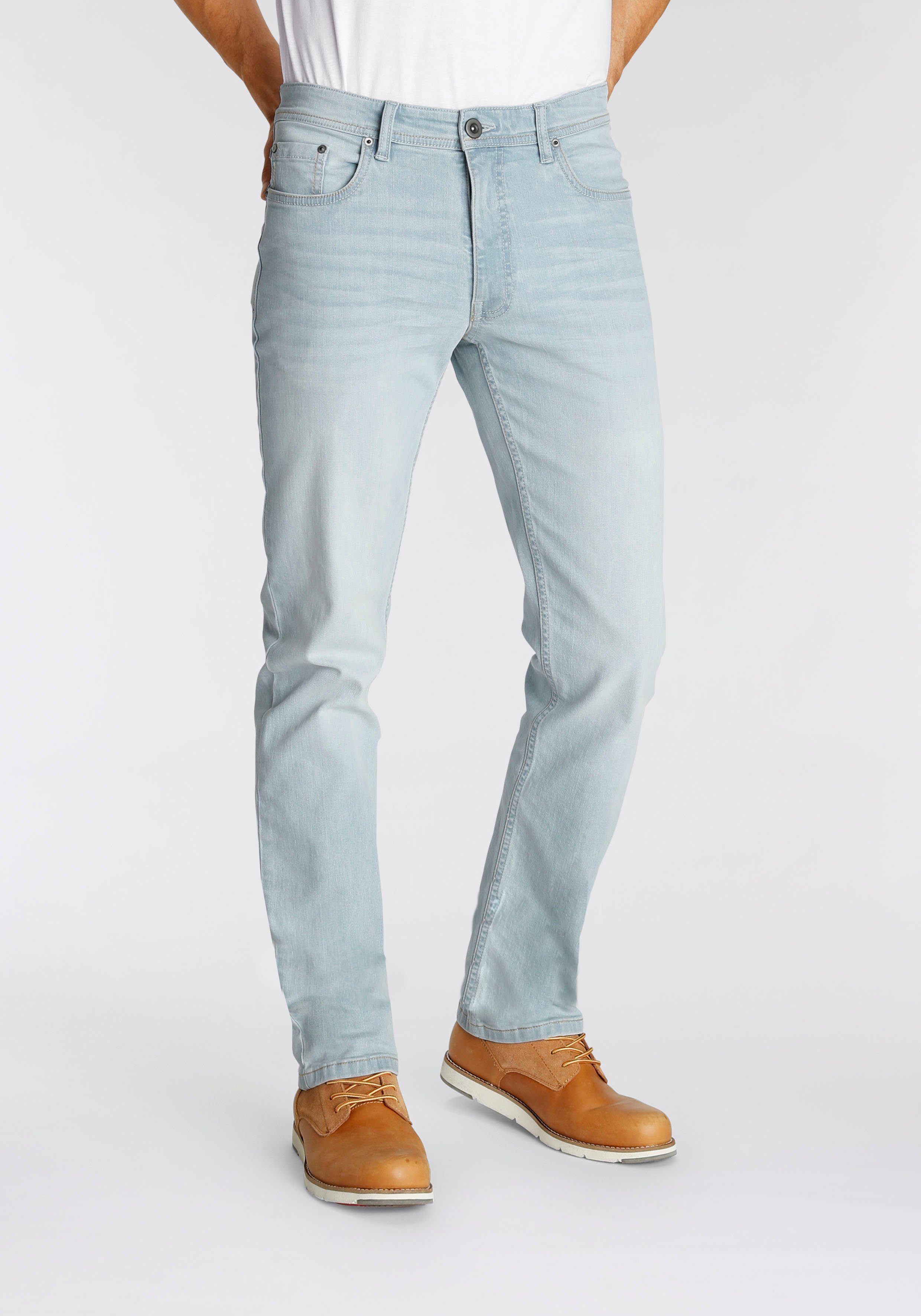 ajc straight jeans in 5-pocketsstijl blauw