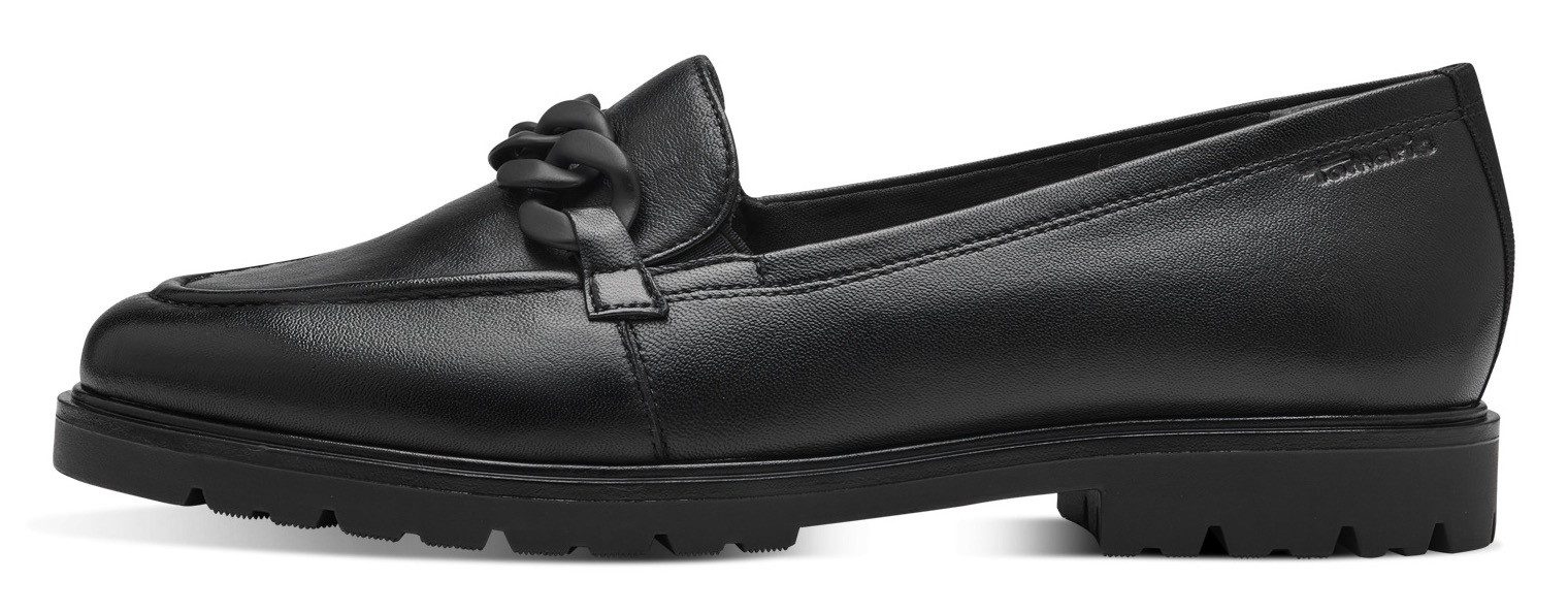 Tamaris Instappers loafer, lage schoen, instapschoen met elegante sierketting